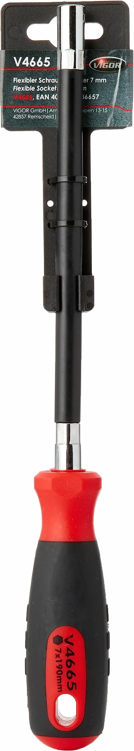 Vigor cacciavite flessibile esagonale esterno, chiave 7, lunghezza 300 mm, 1 pezzo