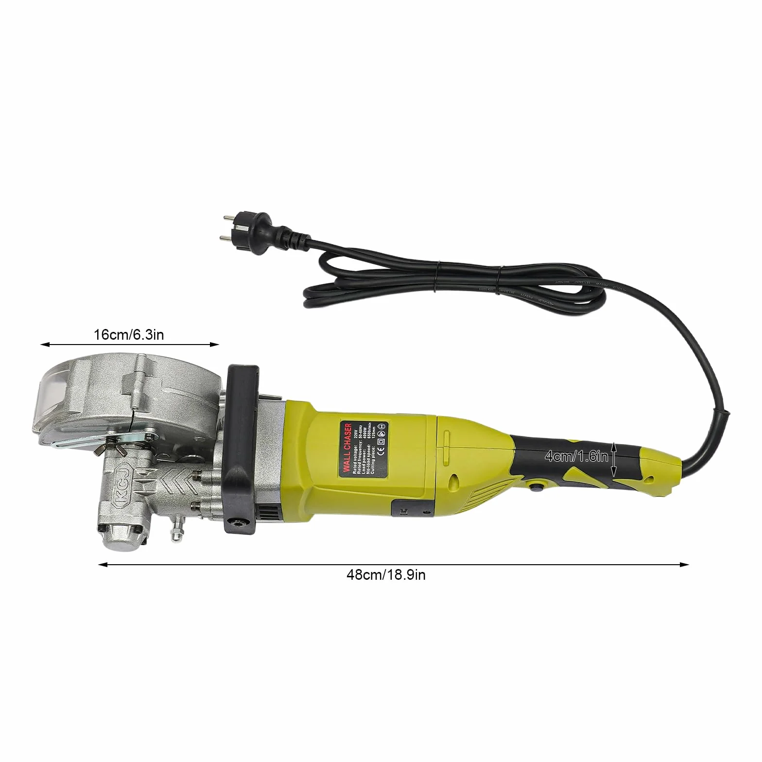 Fresa per scanalature calcestruzzo 4000 W 6500 giri/min 5 lame 37 mm 48x16x4 cm