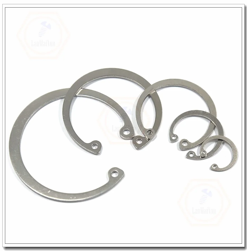 Clip a C in Acciaio Inossidabile 304 15mm, Anello Elastico Interno, Anello a Scatto, Anello di Fissaggio Interno - 50 Pezzi