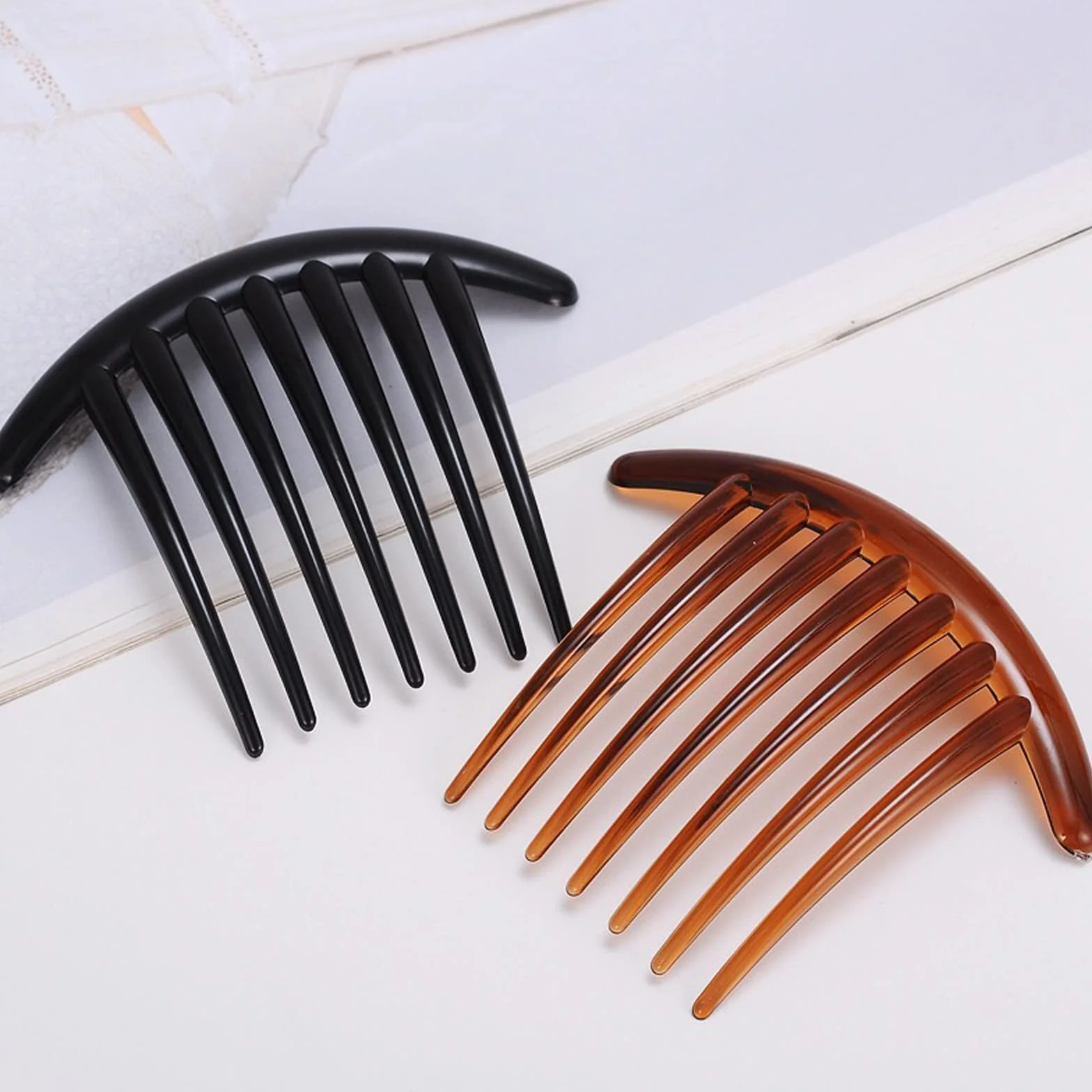 4 Pezzi Pettinino per capelli con 7 Denti, Denti di Plastica Pettini per Capelli Artiglio Accessori per Capelli per le Donne Ragazze