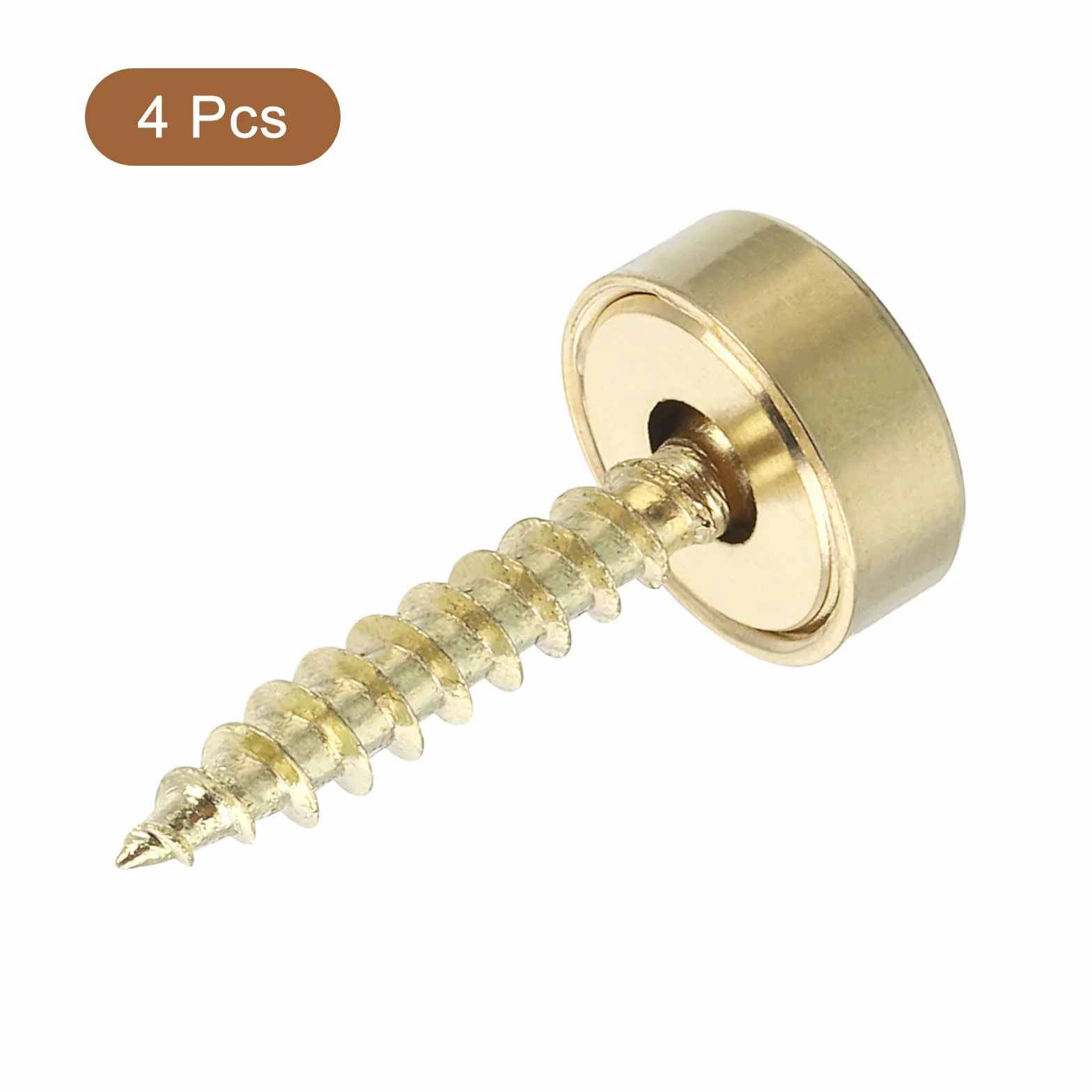QUARKZMAN Viti Decorative in Ottone 12 mm per Specchio, Fissaggio Mobili, Oro