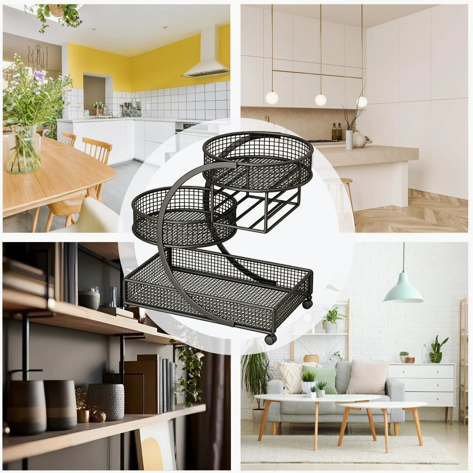Organizer per trucchi da bancone - Scaffale multiuso per cosmetici | 35 x 32 x 19 cm, organizer per cosmetici per toilette, toeletta, comò, comodino, camera da letto, cucina, scrivania