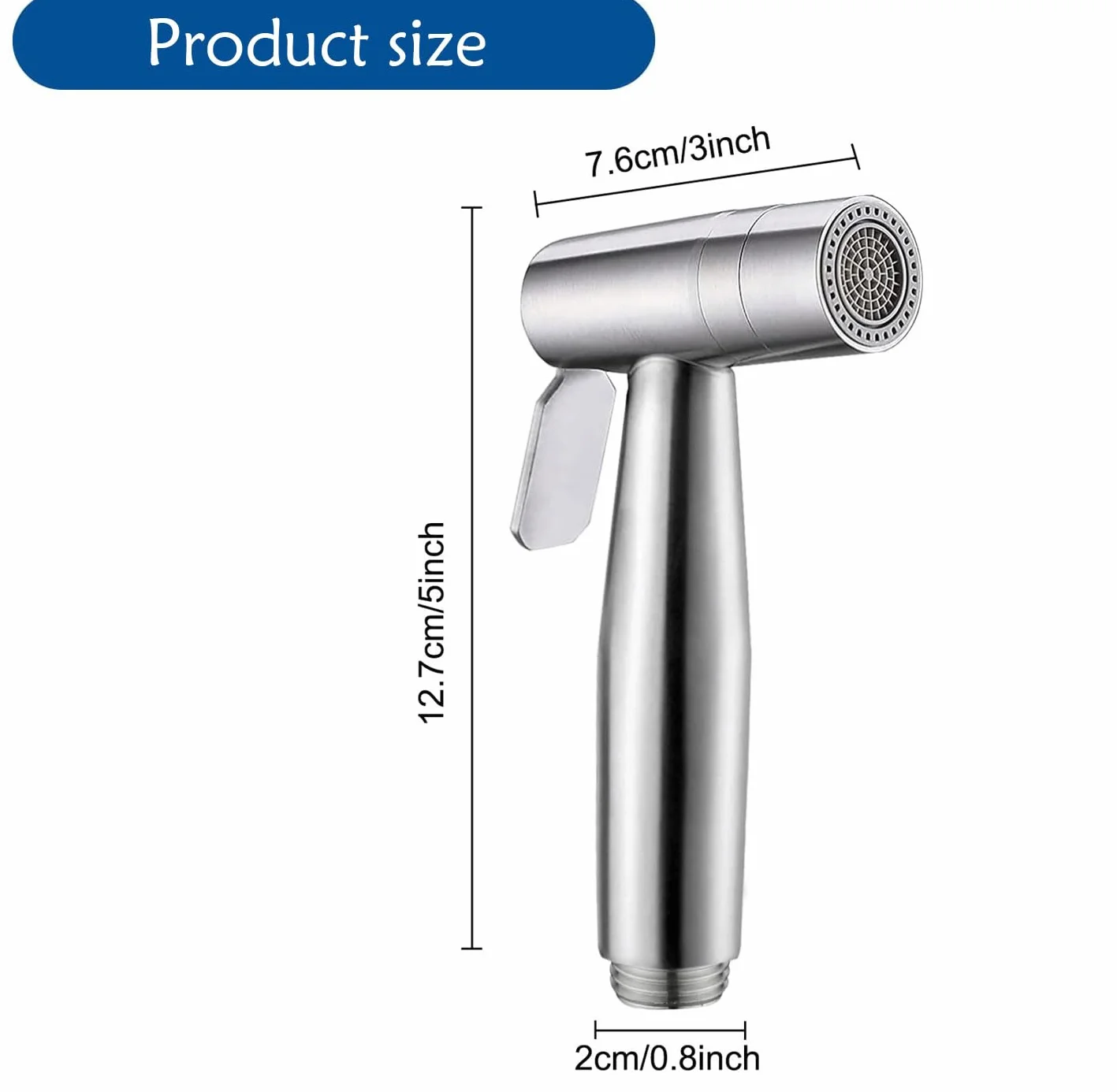 Doccetta Bidet Portatile Acciaio Inossidabile 2 Funzioni Spruzzatore WC