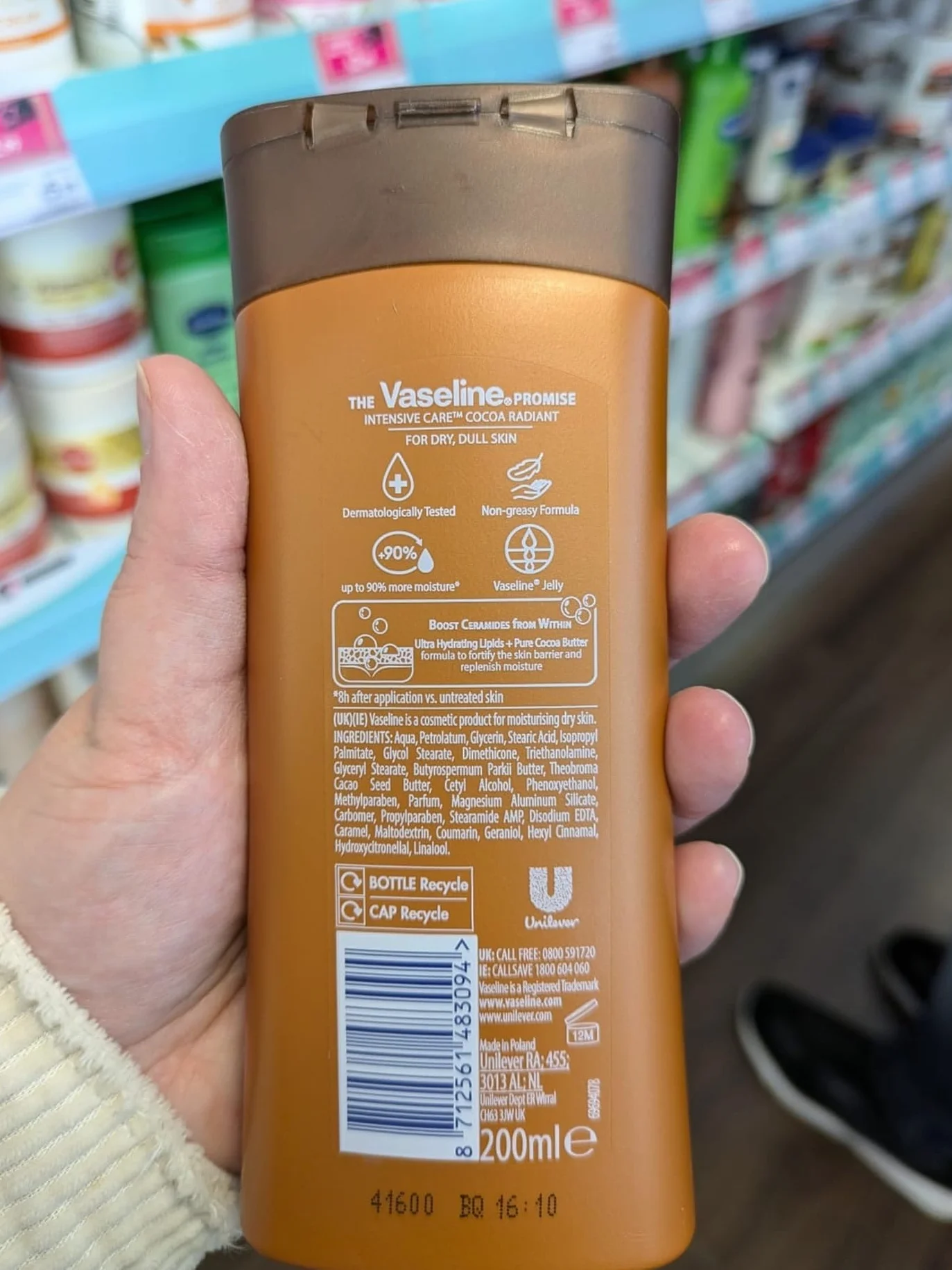 Vaseline, Essential, lozione idratante, cocoa radiant