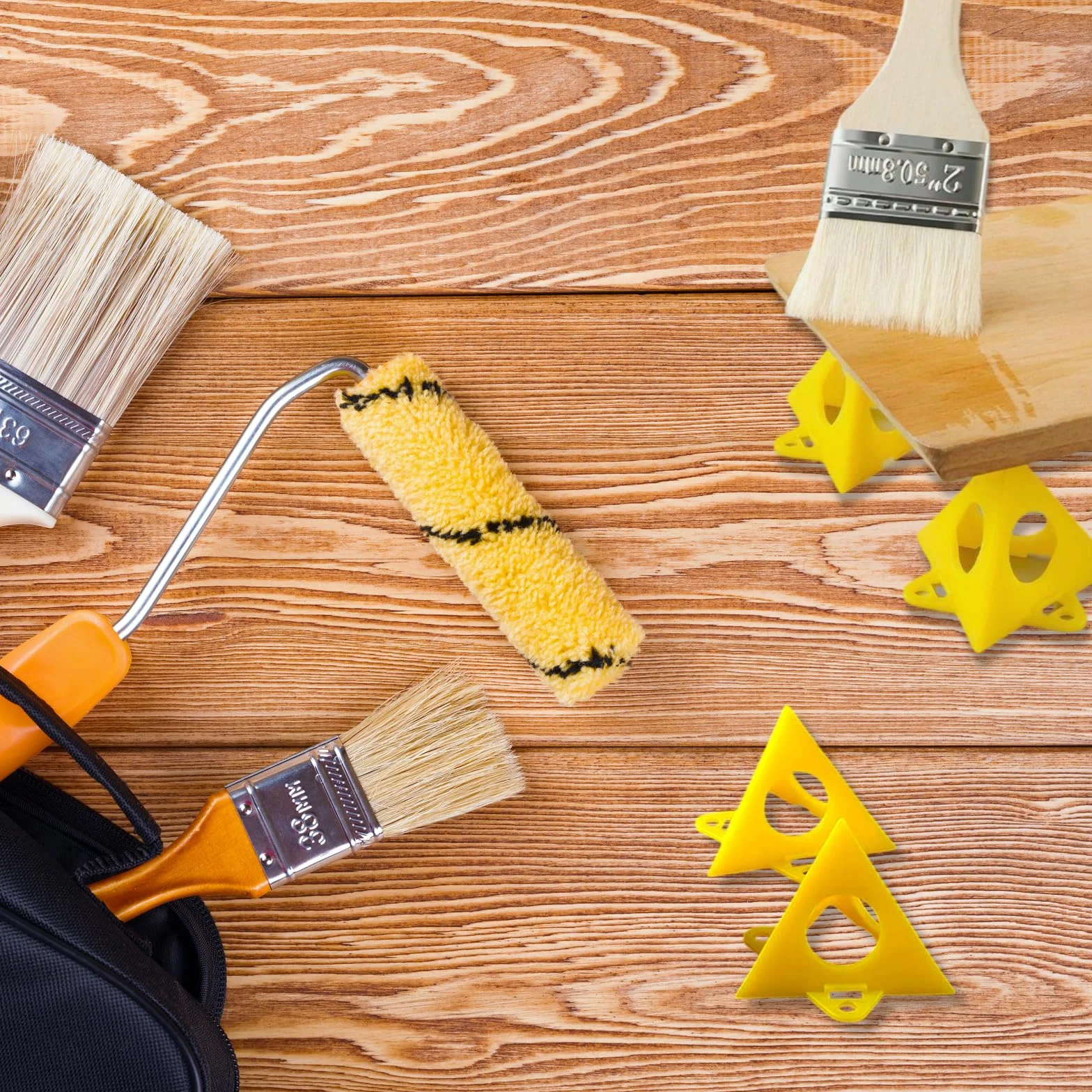 Supporti Piramide Pittura 50 Pezzi Coni Gialli Triangle Stands Alzate per Porte Armadio Tela Perforata Mobili