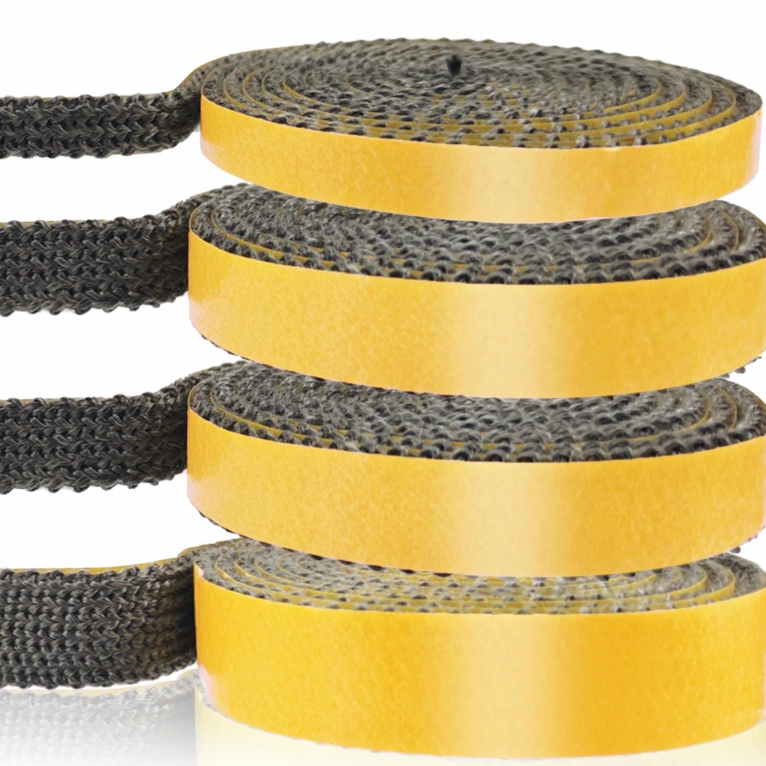 Guarnizione autoadesiva per stufa a legna, Corda ermetica resistente al calore 2mm x 15mm x 2m
