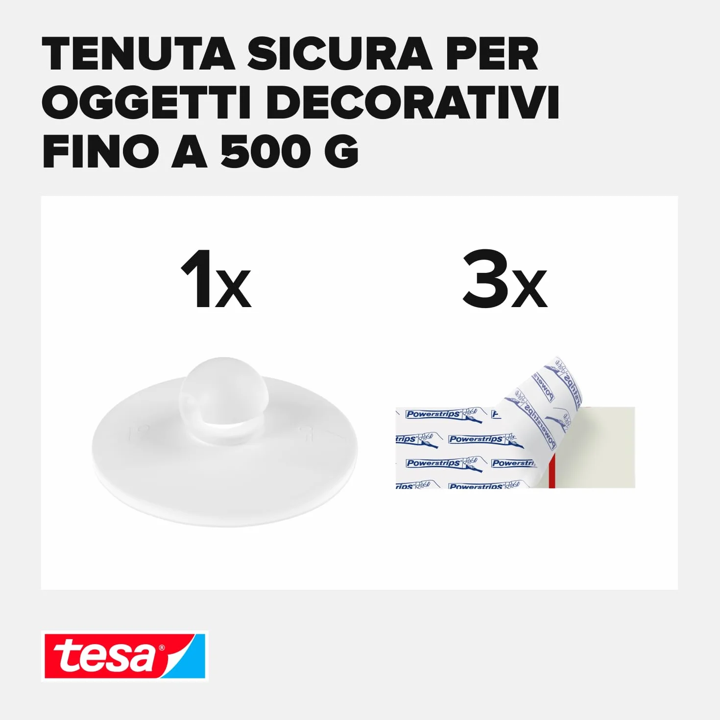 tesa Gancio A Soffitto Bianco 13 x 120 x 140 mm