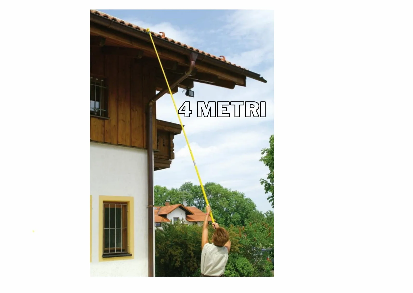 IL GENIO ON LINE Scopa Togli Ragnatele Ragnatore a Punta con Manico Estensibile 4 m