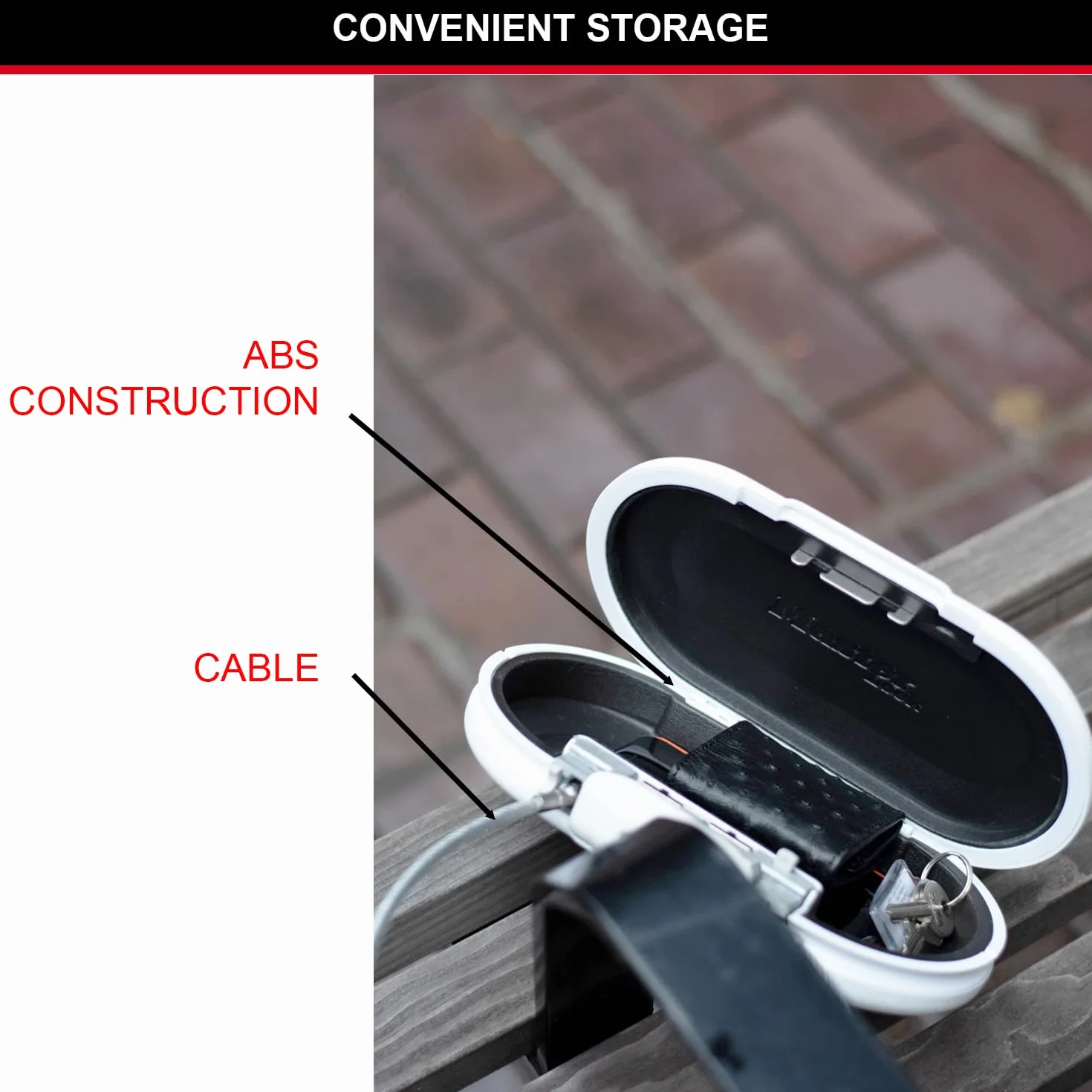 Master Lock Cassaforte Nomade Combinazione 5900EURDWHT Bianco 6 cm x 24 cm x 12.9 cm
