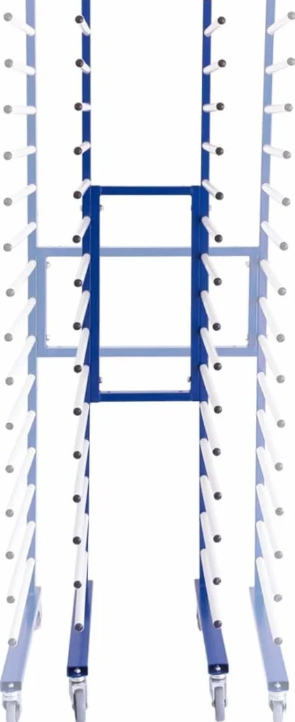Rastrelliera Verniciatura Carrello per Essiccatura Vernici 15 Supporti 300 kg 15 strati 20 kg per strato Larghezza regolabile 35-65 cm