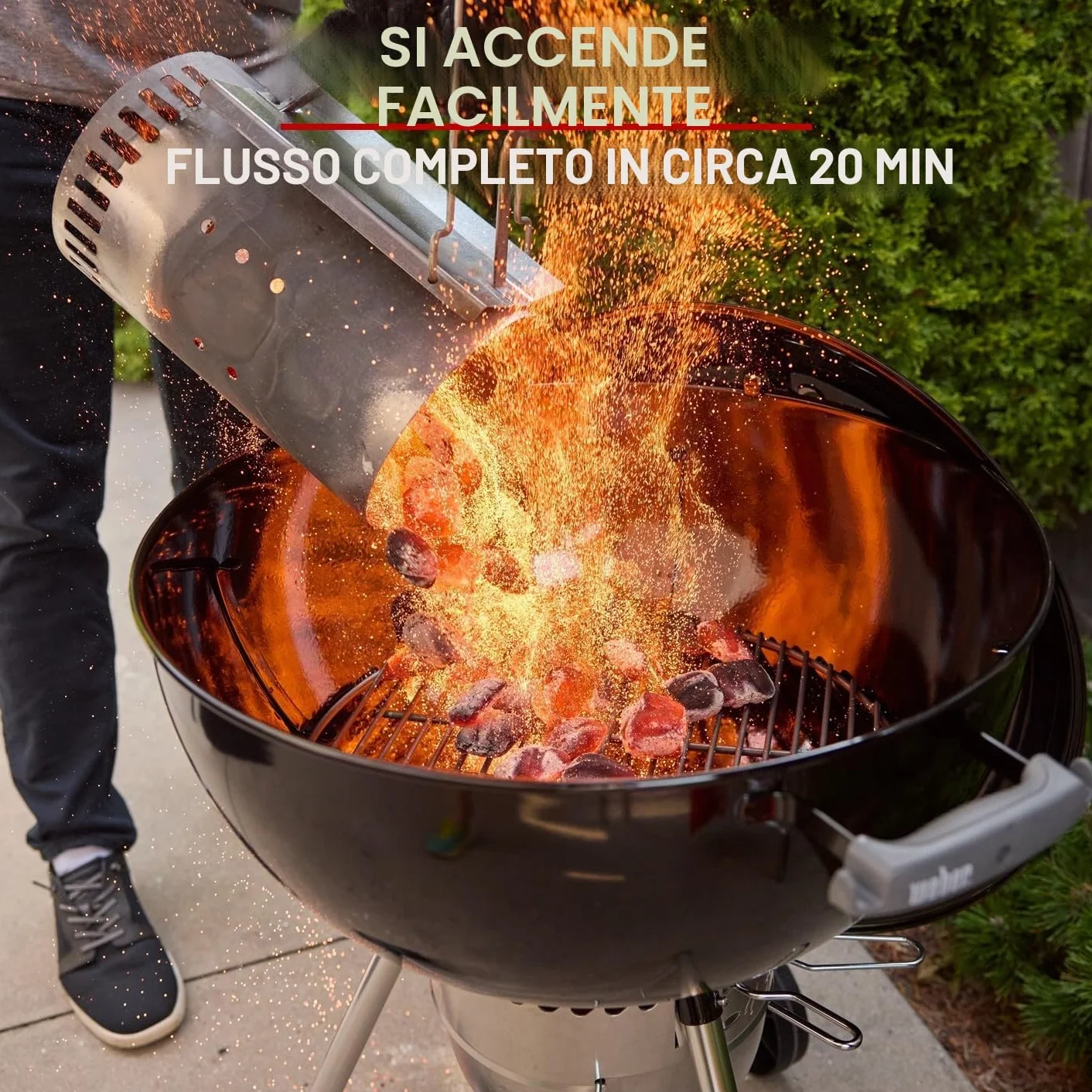 Weber Bricchetti di carbone 4 kg BBQ combustibile naturale accensione 20 minuti 3 ore