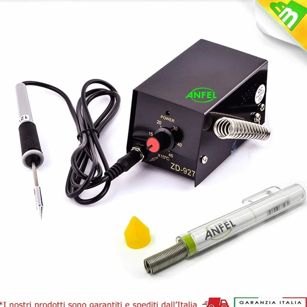 Stazione Saldante ZD-927 8W con Punta Fine 0,3mm Temperatura Regolabile 100-450°C