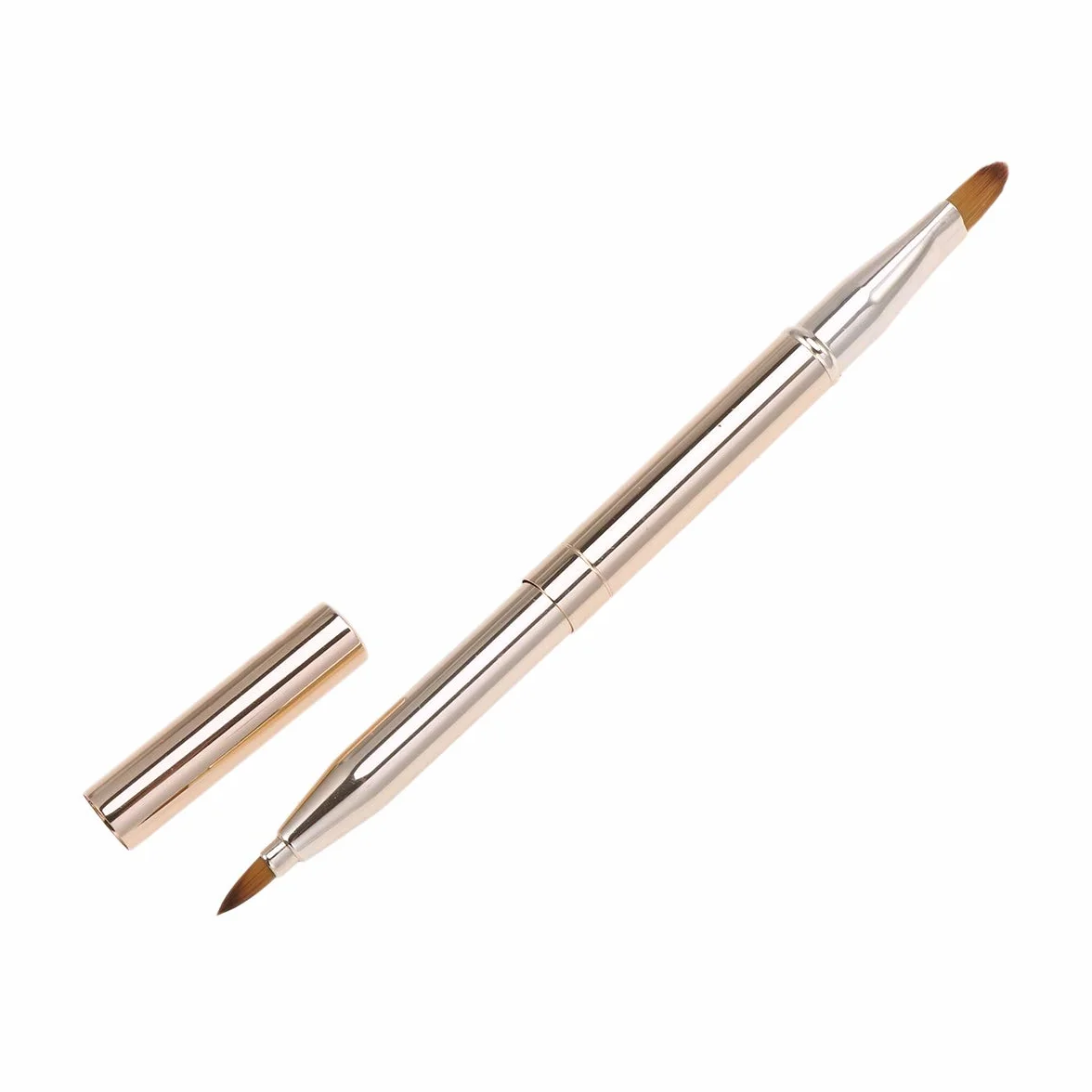 FRCOLOR Pennello Labbra Retrattile Doppia Punta Applicatore Rossetto E Lucidalabbra Portatile Setole Morbide Per Trucco Labbra Uniforme E Preciso Strumento Essenziale Make up 4.7"