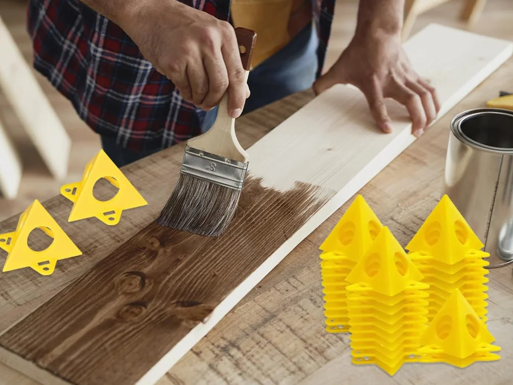 Piramide Stand 40 Pezzi Pittura Supporto Piramide Triangle Stands Giallo