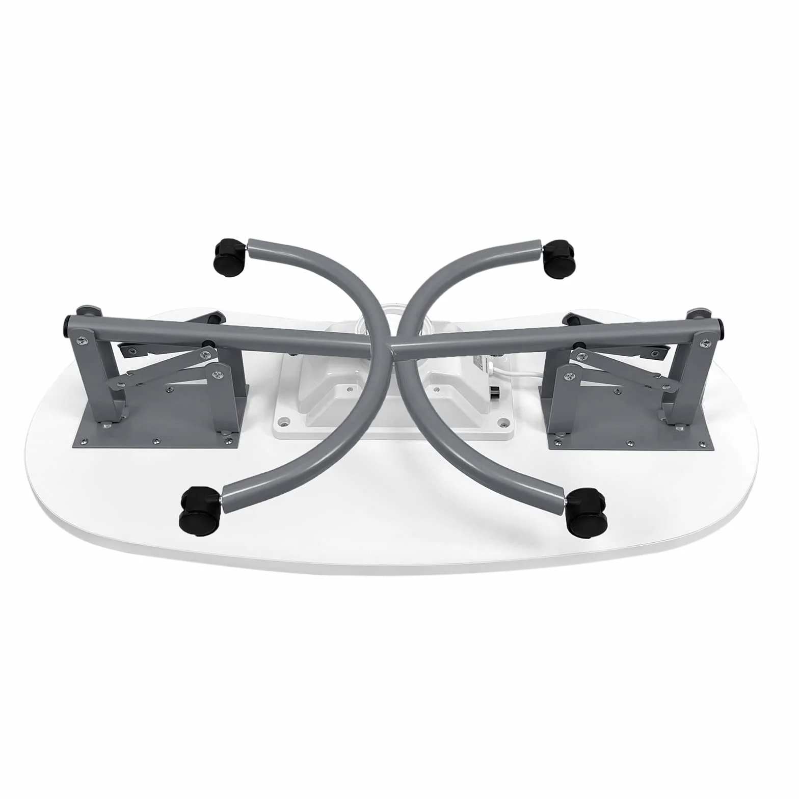 HENGMEI Tavolo per Unghie con Aspirazione, Tavolo Mobile per Manicure con Estrazione Della Polvere Incorporata Pieghevole per Salone per Unghie con Rotelle e Cuscino per i Polsi, Bianco