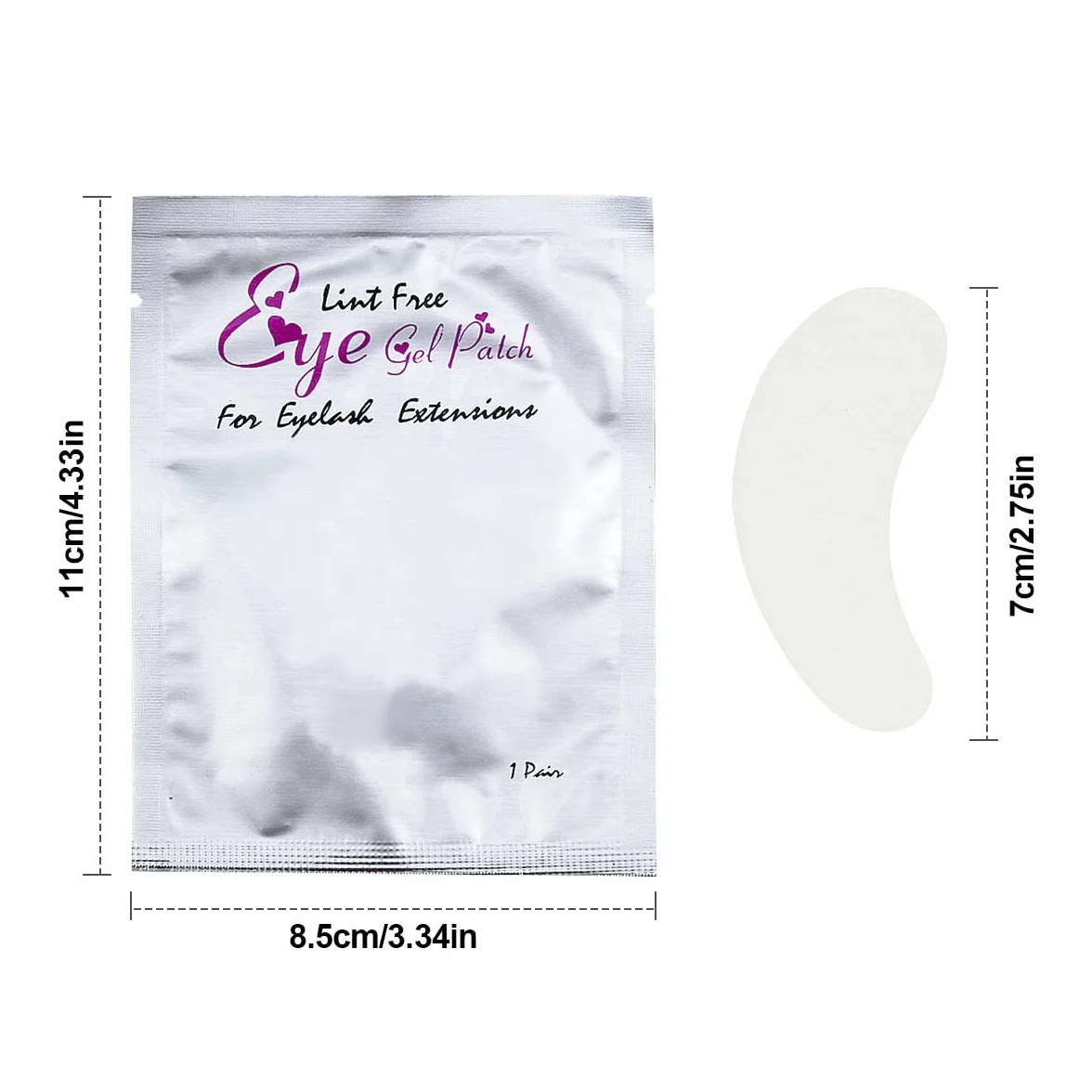 50 Paio Patch Extension Ciglia Gel Cerotto Eye Gel Patches Senza Pelucchi Cerotti Gel per Estensioni Ciglia Adesivi Eye Pads