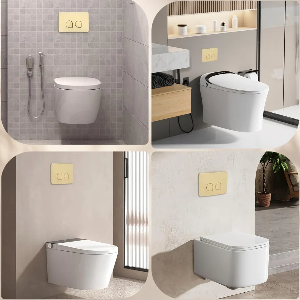 Placca di Comando WC Geberit Sigma 01 246×164 mm Doppio Scarico Dorato