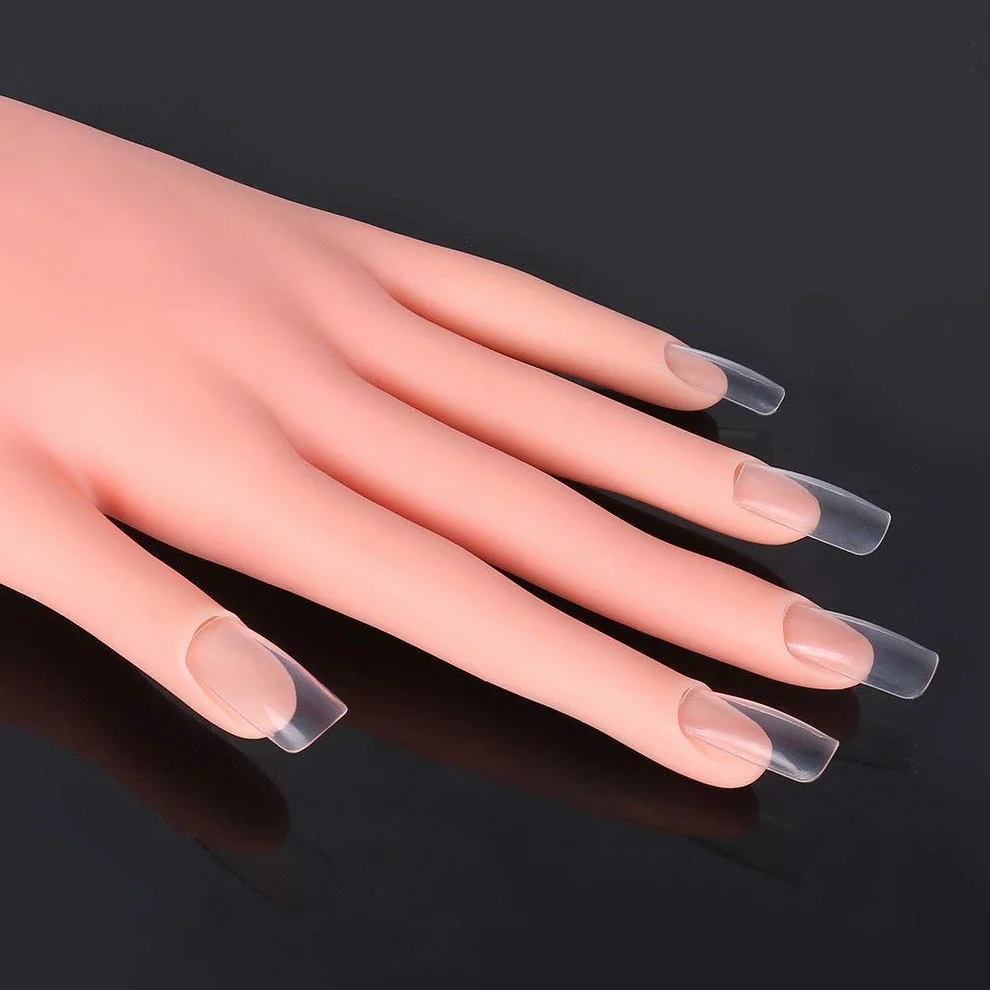 Mano per Pratica - Modello Flessibile Morbida Plastica per Nail Art Manicure Dito di Formazione 9.3 * 6.0 * 24.5cm