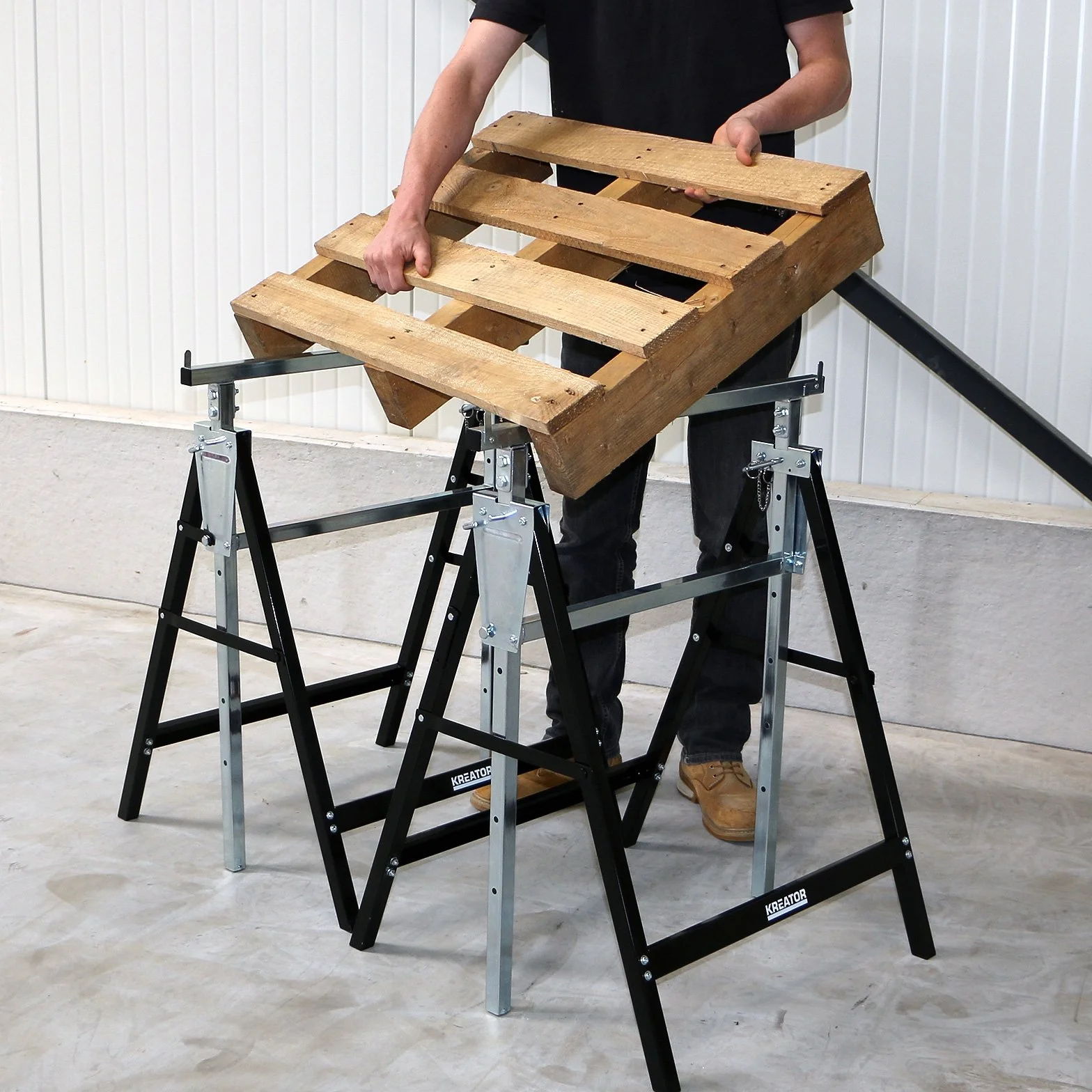 KREATOR KRT671003 Caballete telescópico 180 kg