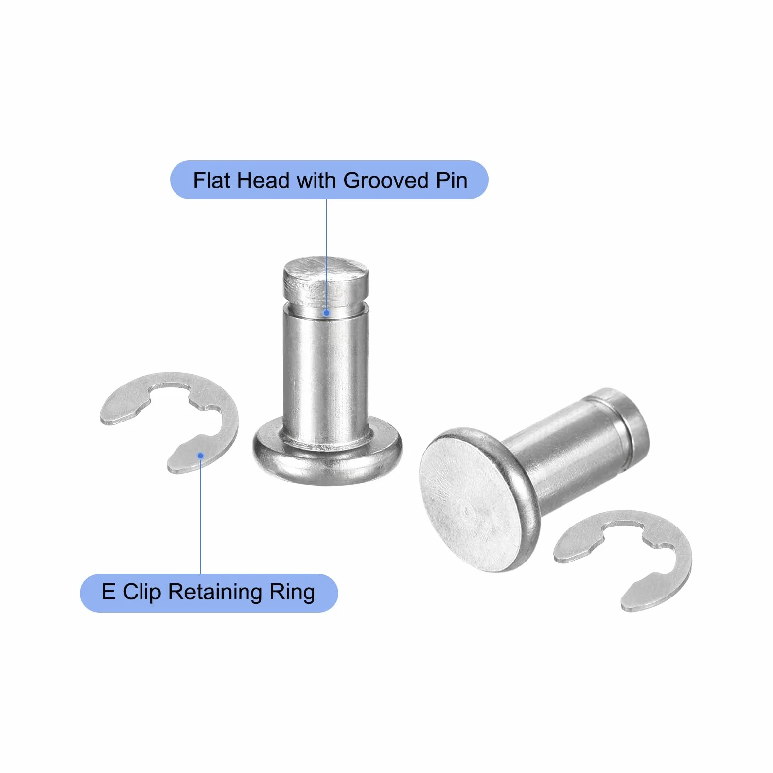 QUARKZMAN 5Set M6x12mm Perno Posizionamento Cilindrico Elastico Acciaio Inossidabile 304, Argento