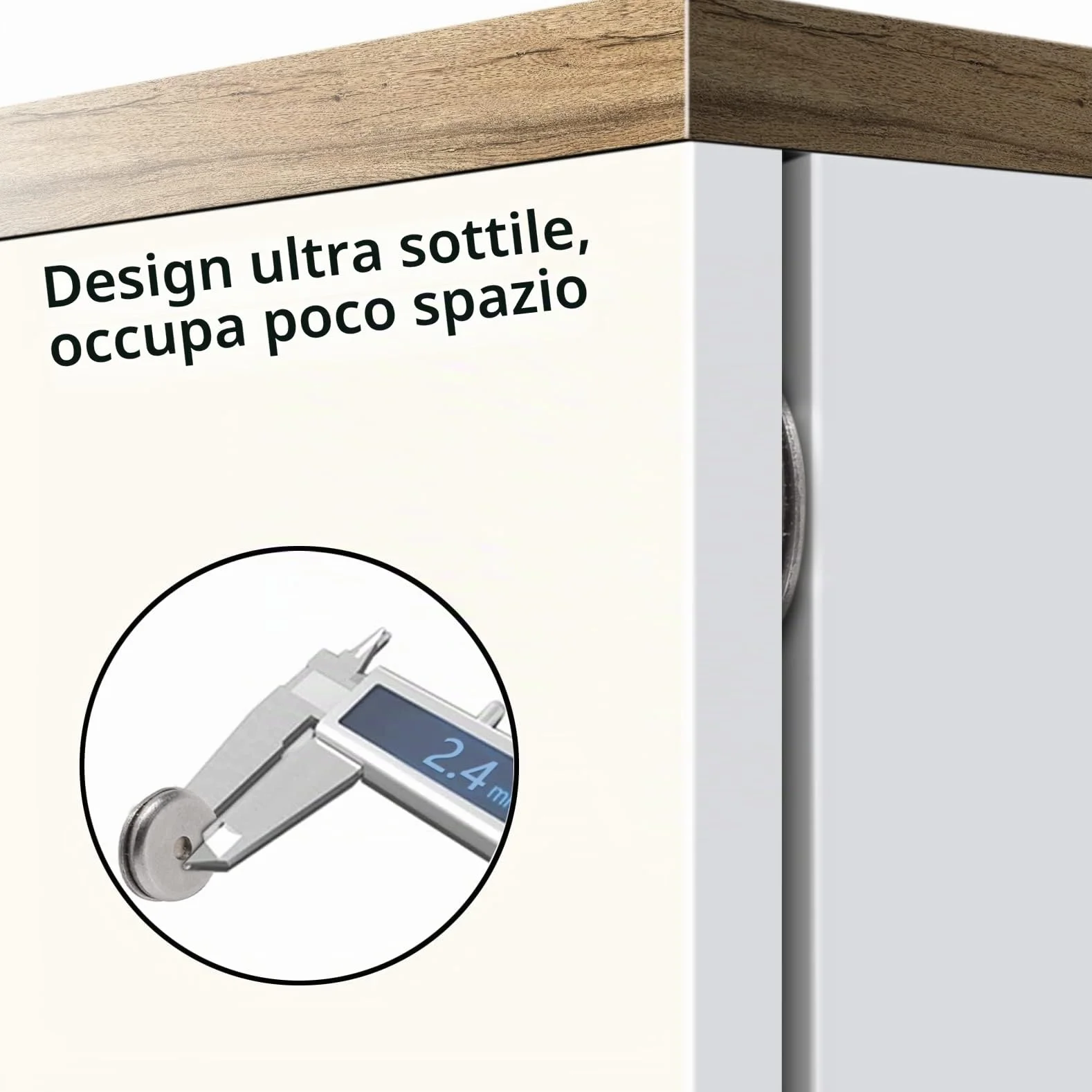 Mousike Magnetyczne zamknięcie do drzwi ultra cienkie Stal nierdzewna Szafka kuchenna D15-4