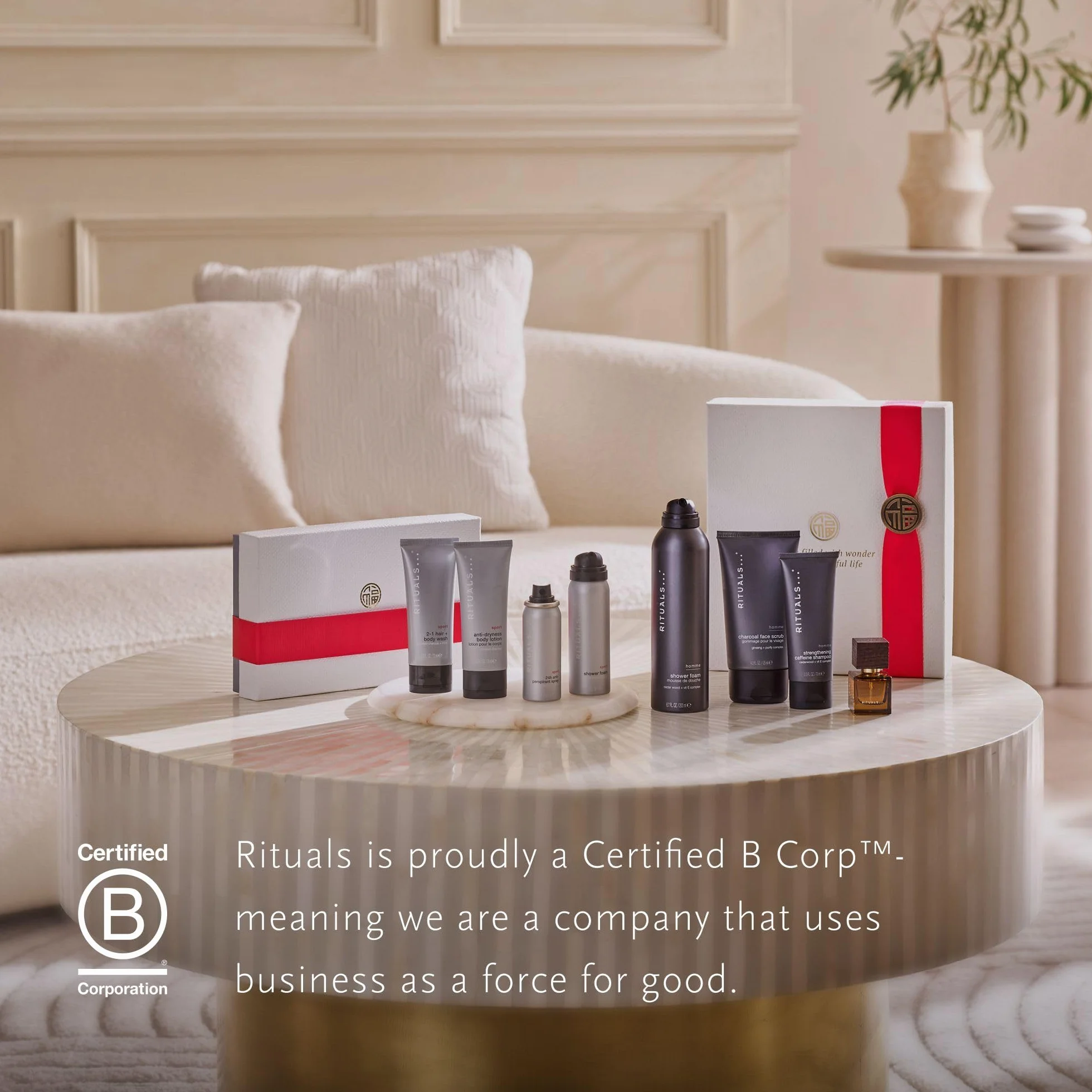 RITUALS Cofanetto regalo Uomo The Homme Collection - Docciaschiuma, shampoo e docciaschiuma, spray antitraspirante, lozione corpo - Small