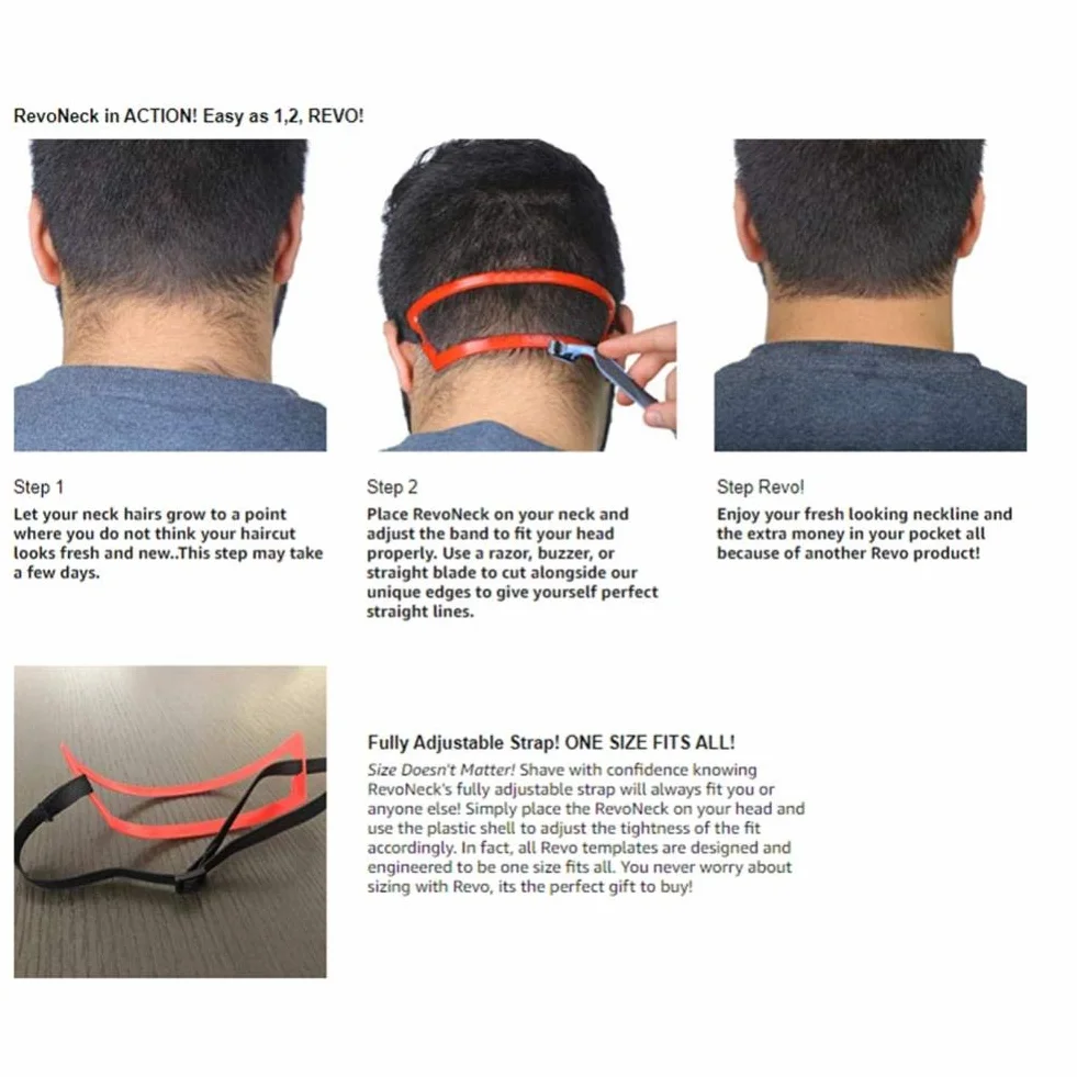 Strumento di Barbiere del Collo dei Capelli di Taglio Mold Guida Line Scollo Tagli Capelli Template Template Collo Linea Sottile