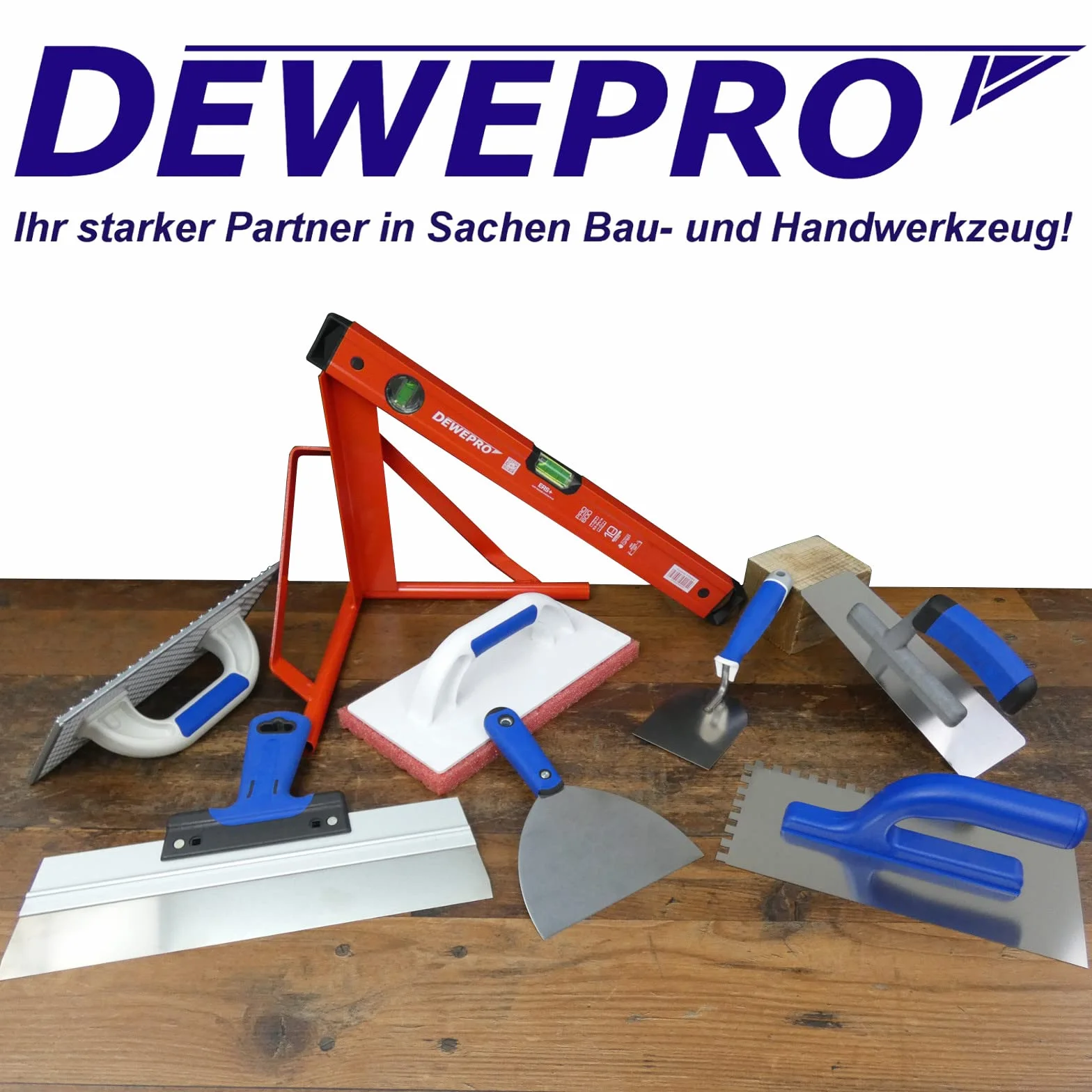 DEWEPRO Miscelatore per Pitture e Vernici Frusta Doppia Testa a Stella Zincata Ø75x500mm
