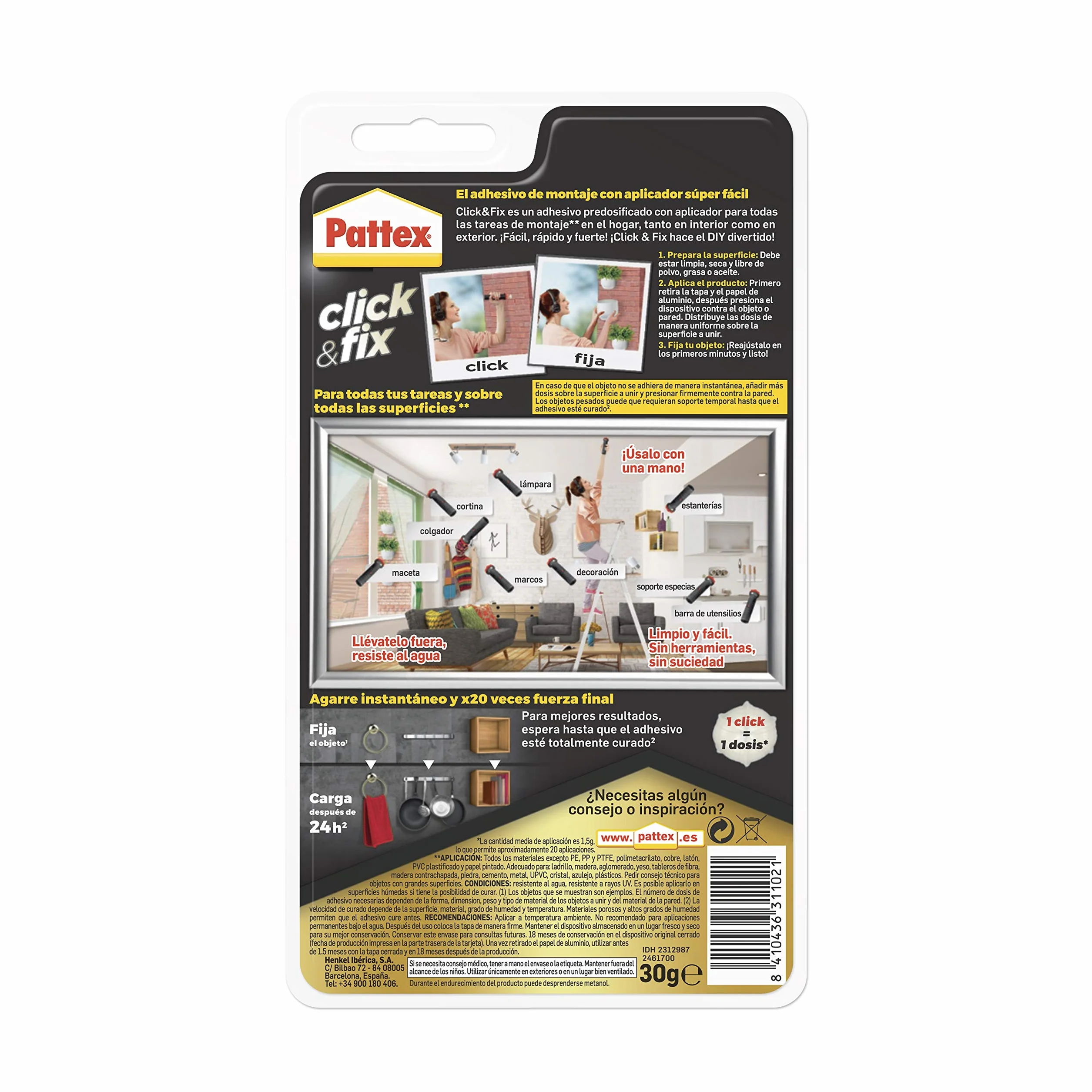 Pattex No Más Clavos Click&Fix 30g