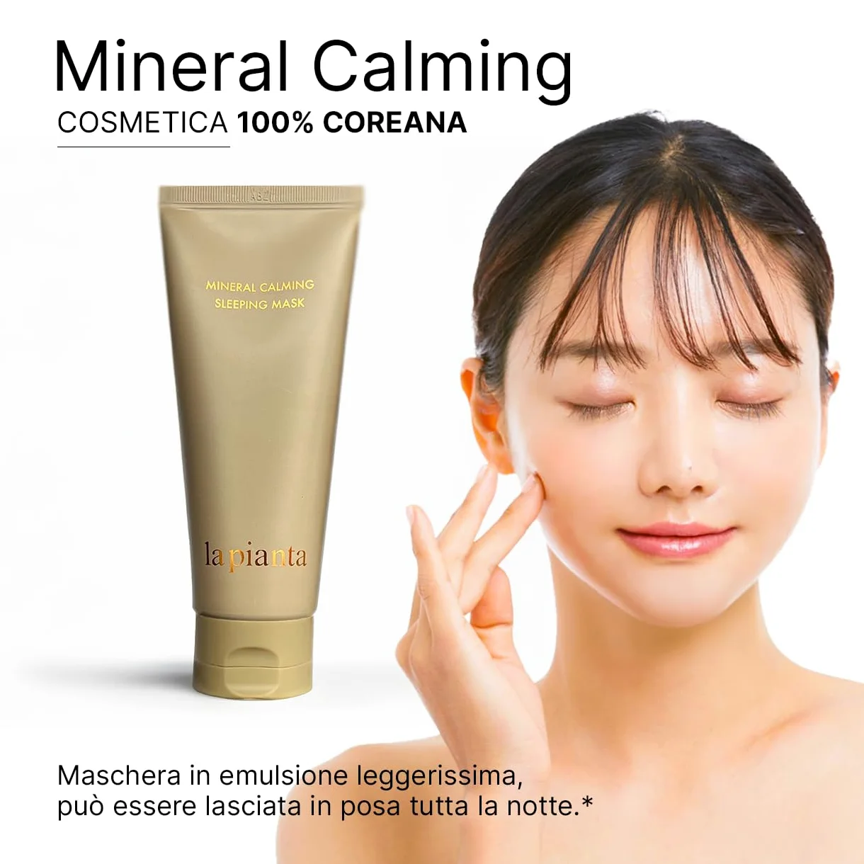 Crema per il Viso 100 ml | Maschera Notte Senza Risciaquo | Alta Idratazione Intensa Lunga Durata |Cosmetica Coreana 100%|Crema Rigenerante e Calmante Dermatologicamente Testata