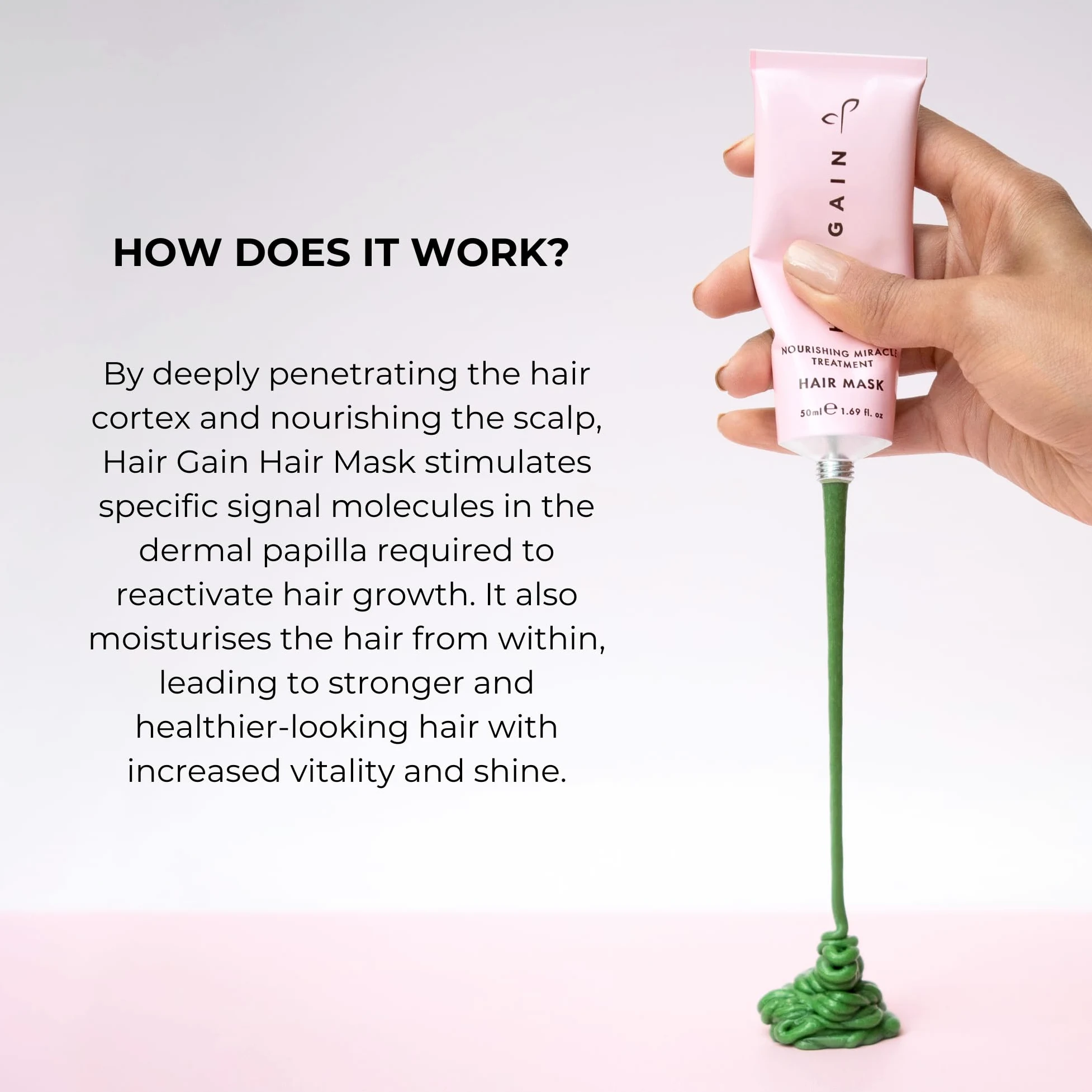Hair Gain Maschera nutriente per capelli, maschera idratante a lunga durata per capelli secchi e danneggiati, aumento della crescita dei capelli, condizionamento profondo, trattamento idratante,