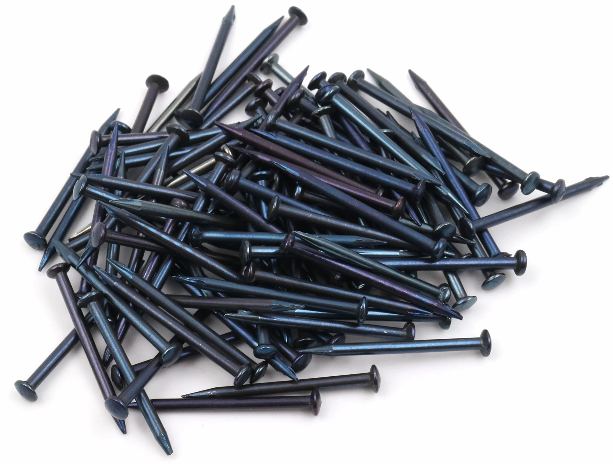 100 x Perni in Acciaio 2,0 x 30 mm per Battiscopa Testa Cilindrica Blu