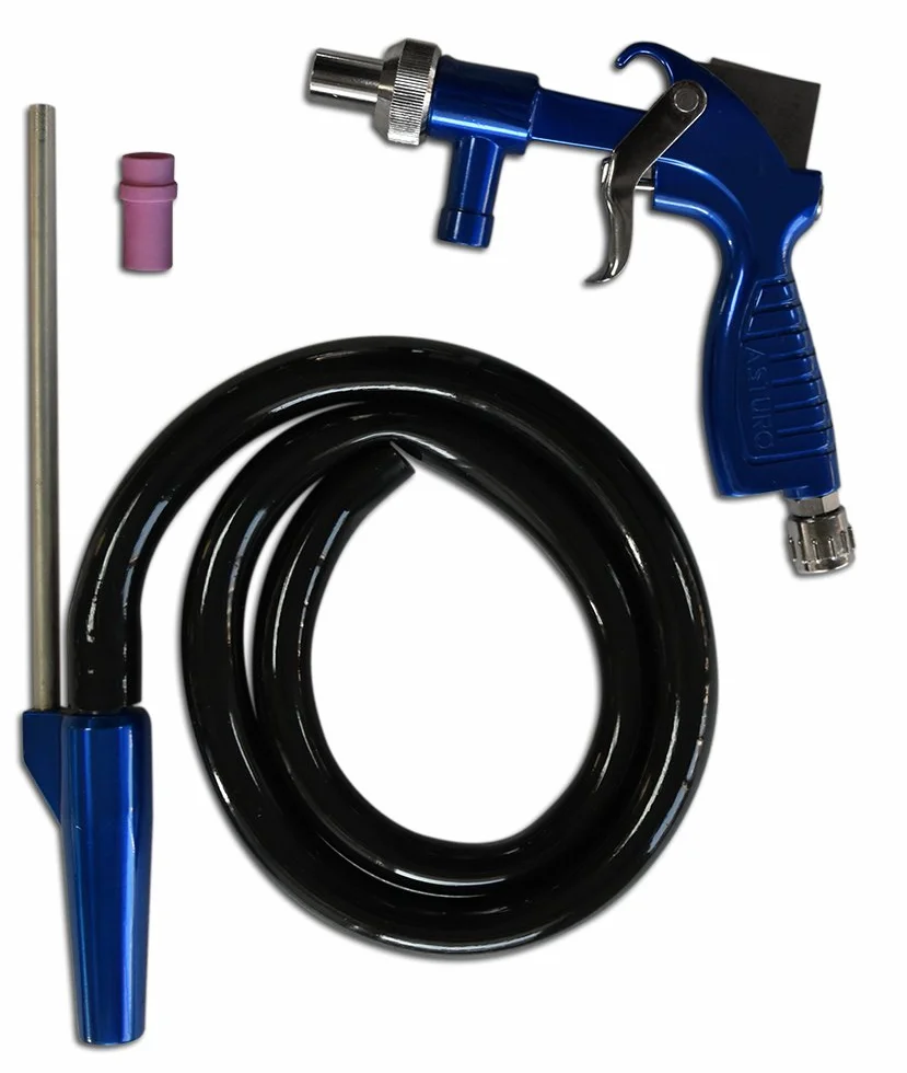 Pistola per sabbiatura semi professionale Kit PS-2 Blu Argento