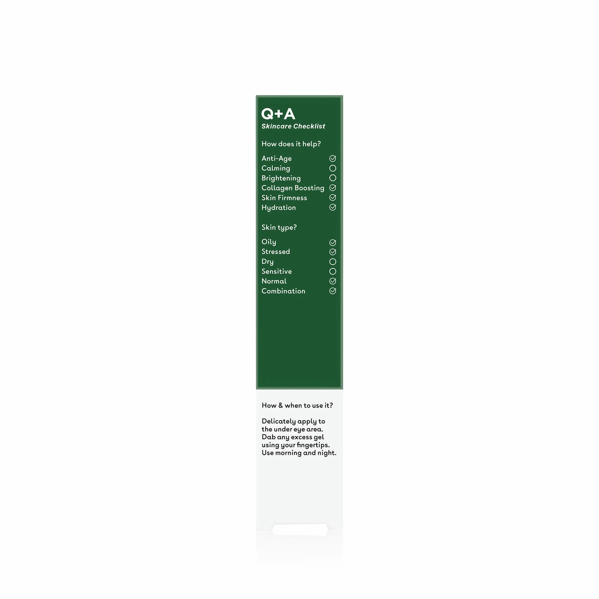 Q+A Gel occhi peptide alle alghe 15ml