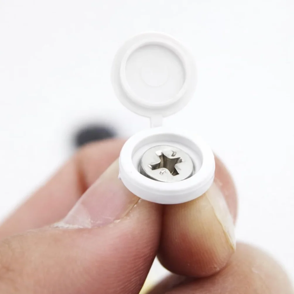 Coprivite incernierato in plastica bianco 100 pezzi