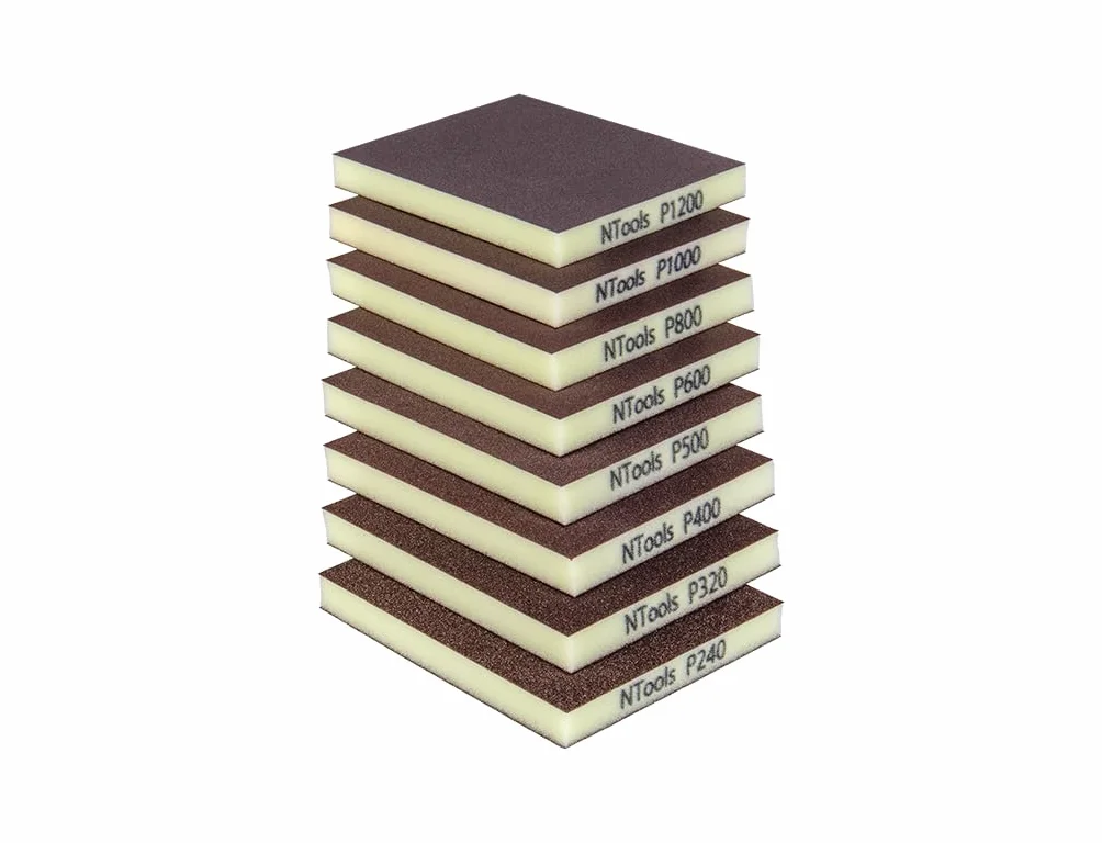 GSD Spugna Abrasiva Grana 1000 Set 20 Pezzi per Legno Plastica Metalli Vernici Primer