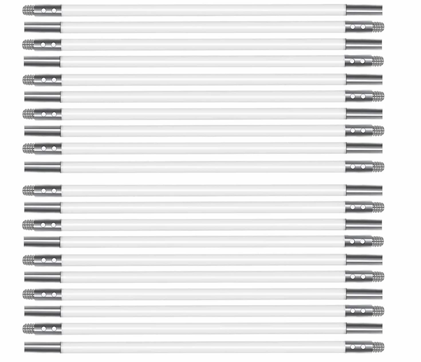 Bastone di Nylon 800 cm Spazzola per Pulizia Camino 20 Barre Flessibili