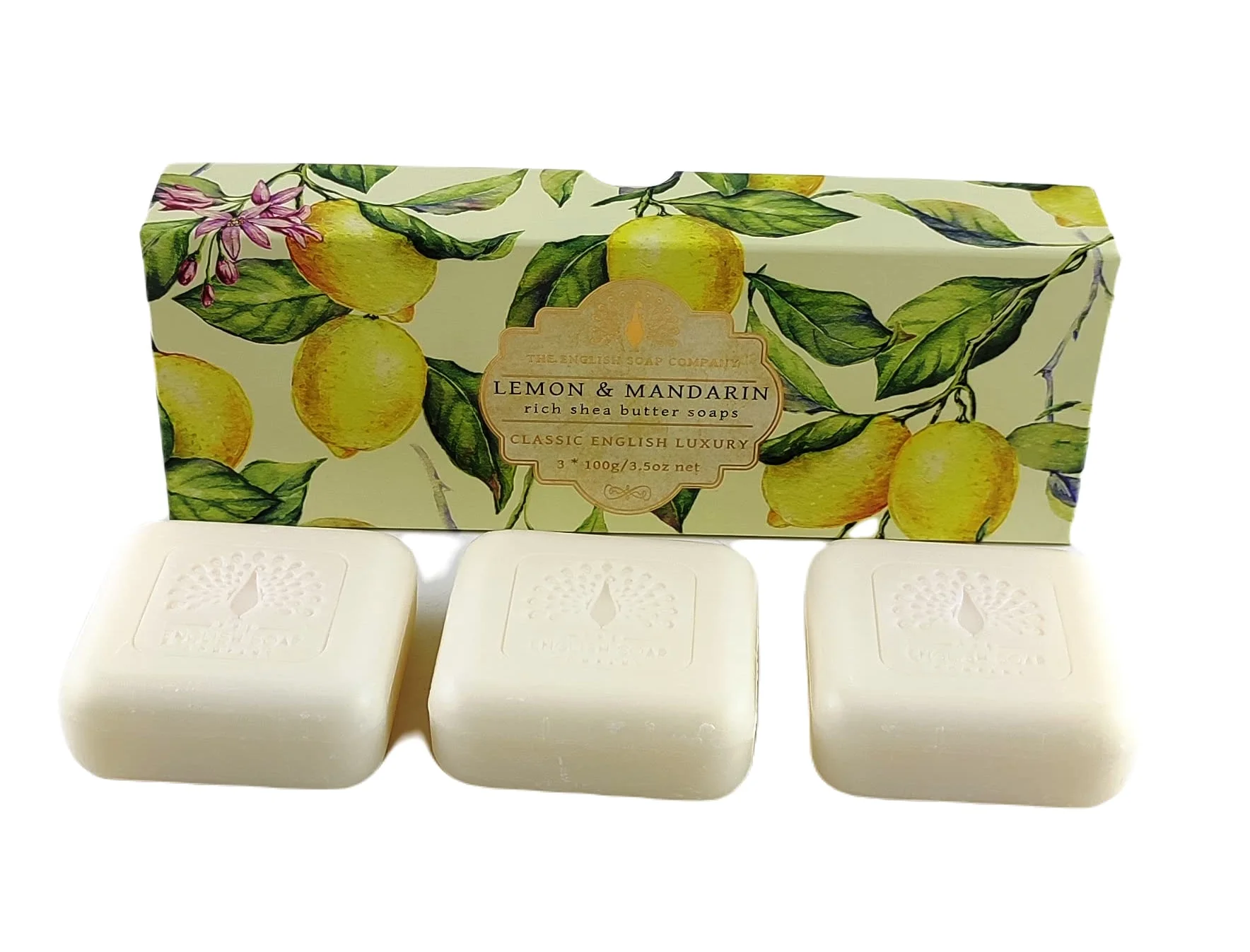 Scatola regalo a mano Sapone 3 x 100g Lemon & Mandarino