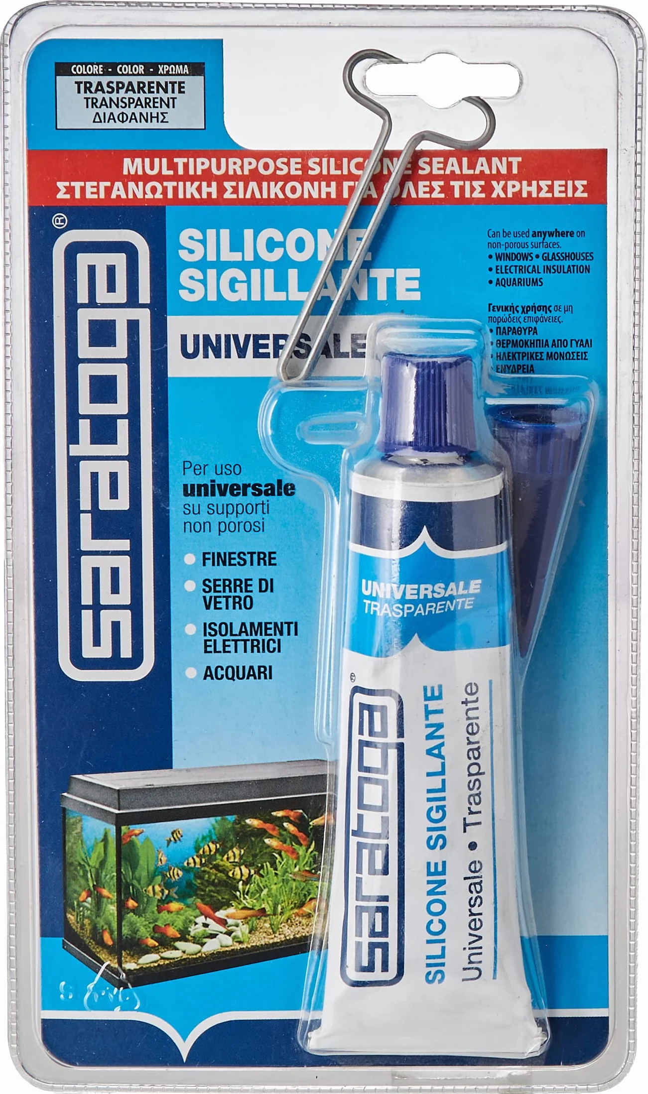 SARATOGA Silicone Universale Antimuffa Trasparente 60 ml