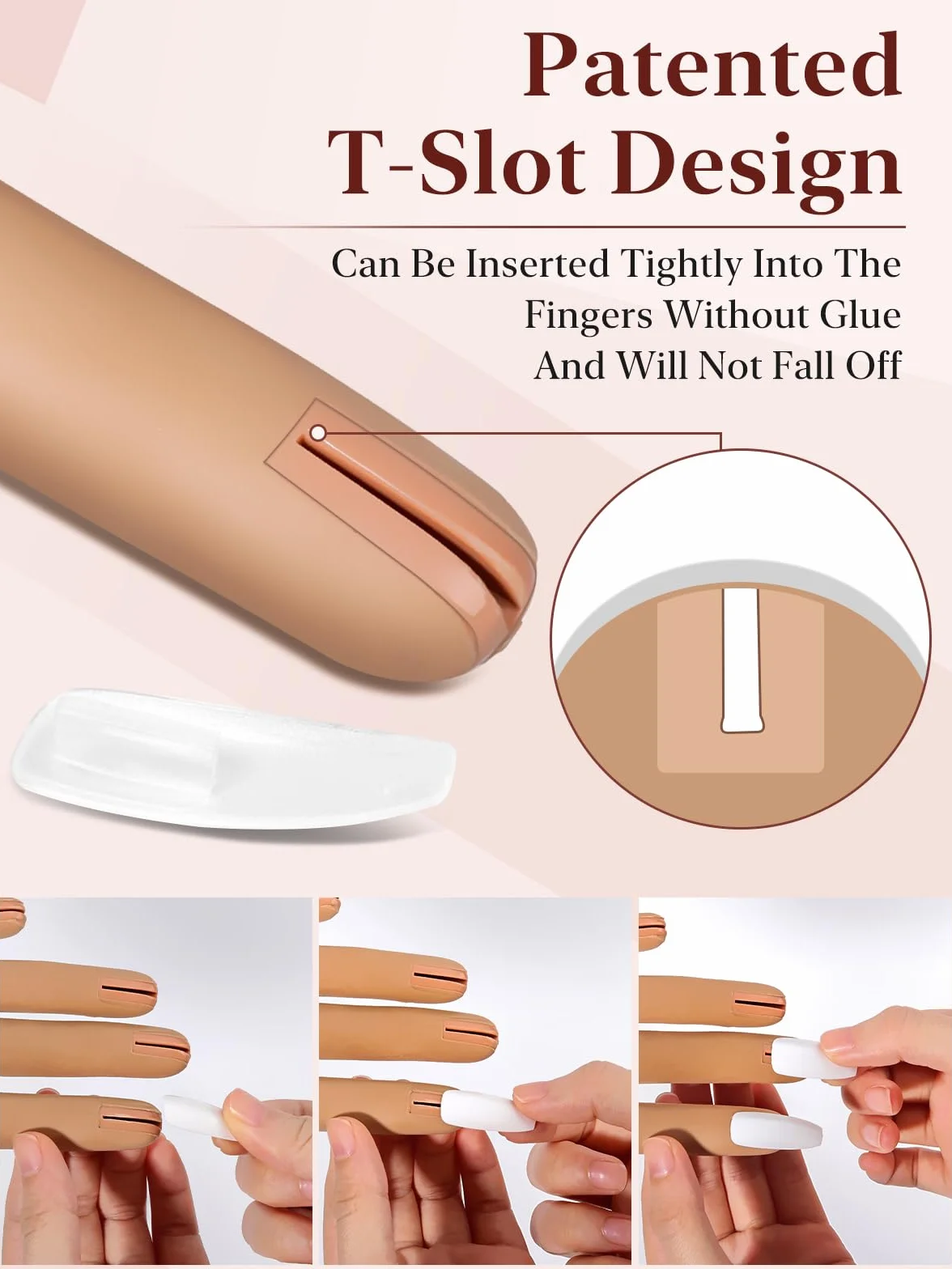 Mano Finta per Ricostruzione Unghie Set: Flessibile Mano per Pratica Unghie | Mano Finta per Unghie con 200 Pezzi Punte per Unghie per Principianti Salone Casa