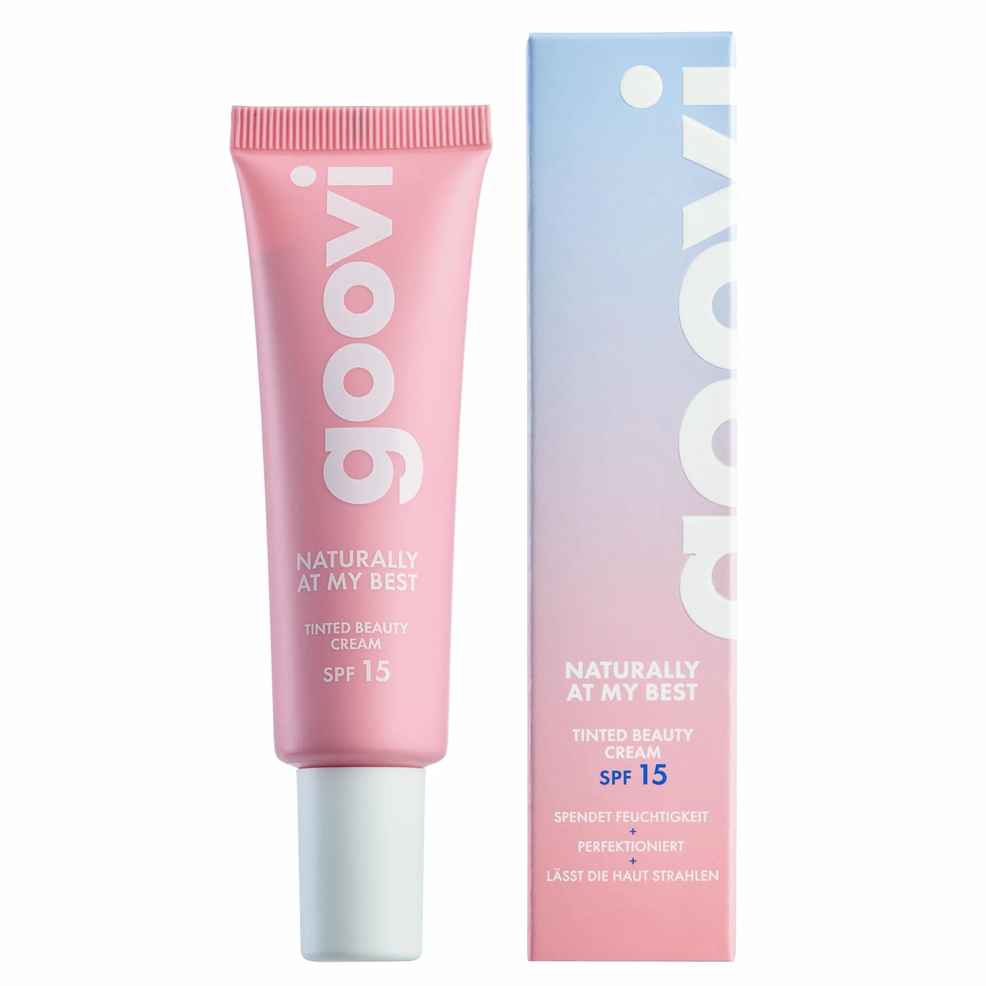 GOOVI Naturally At My Best Tinted Beauty Cream - Crema giorno colorata con SPF 15, BB Cream naturale per tutti i tipi di pelle, idratazione, copertura e cura in uno, 30 ml