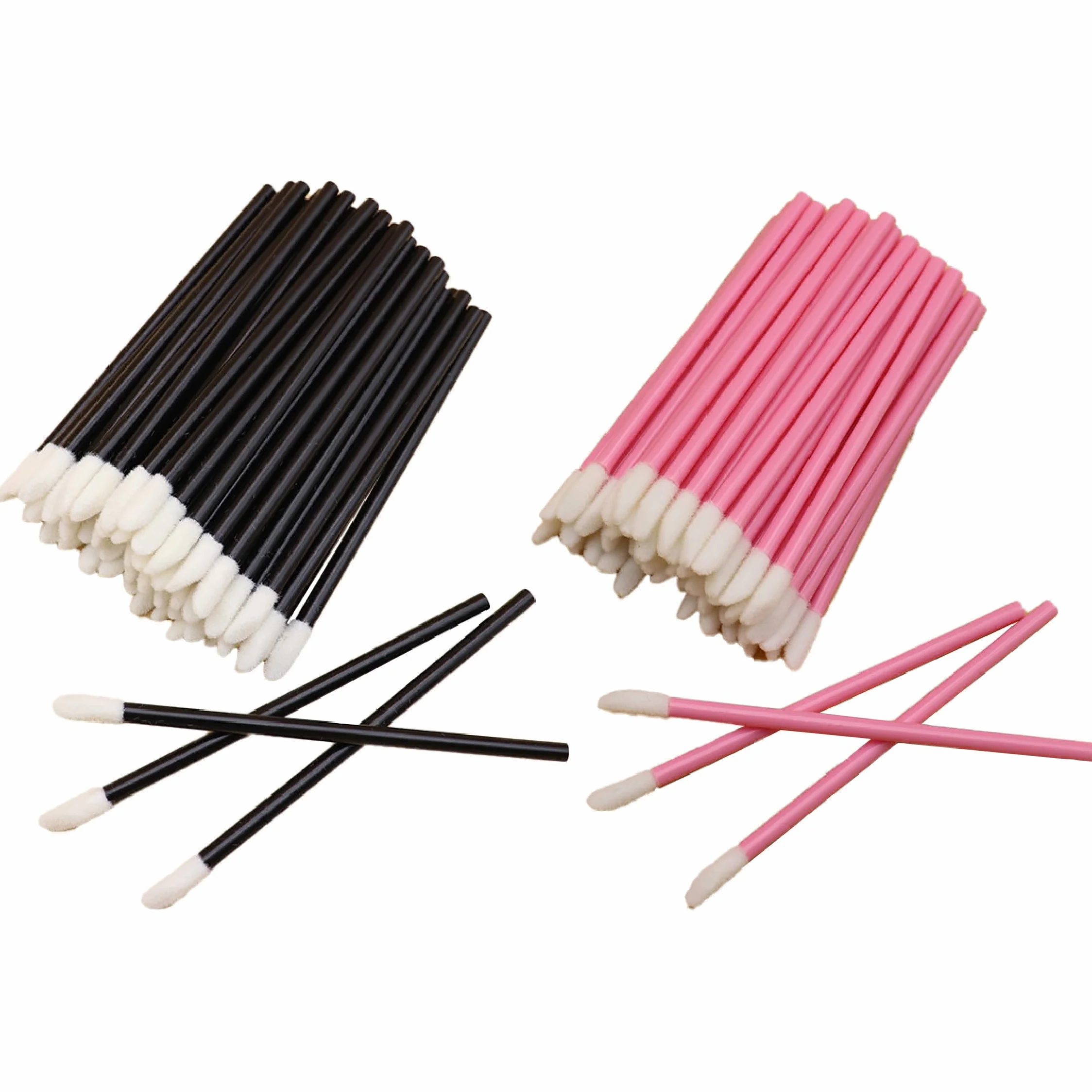 WeddHuis 100 Pezzi Monouso Lip Gloss Usa e Getta Trucco Pennello Pennello Correttore Rossetto Microbrush Pennelli Labbro Applicatore Bacchette Makeup Tool