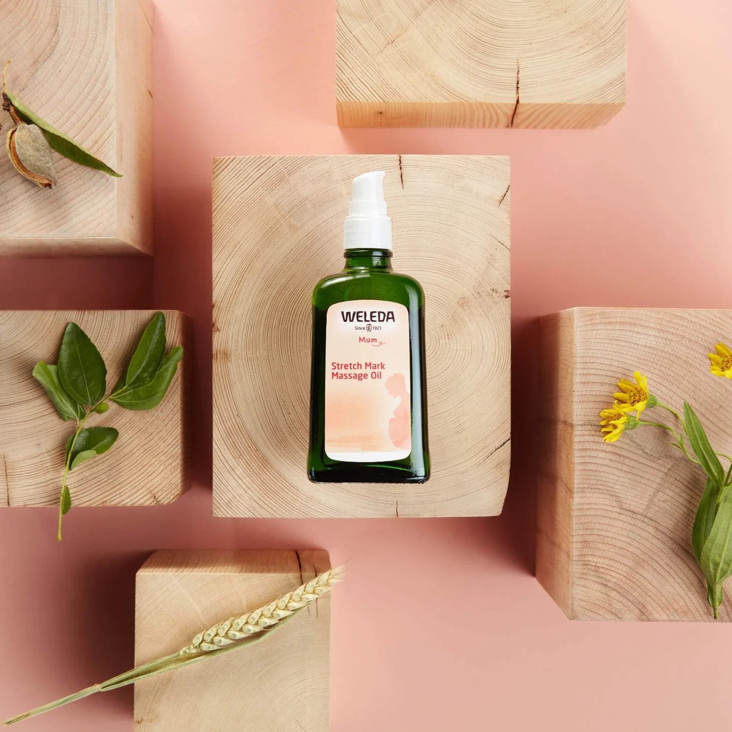 Weleda Olio smagliature, trattamento cosmetico pre-post gravidanza per inestetismi cutanei, con olio di mandorle, dermatologicamente testato (1x100 ml)