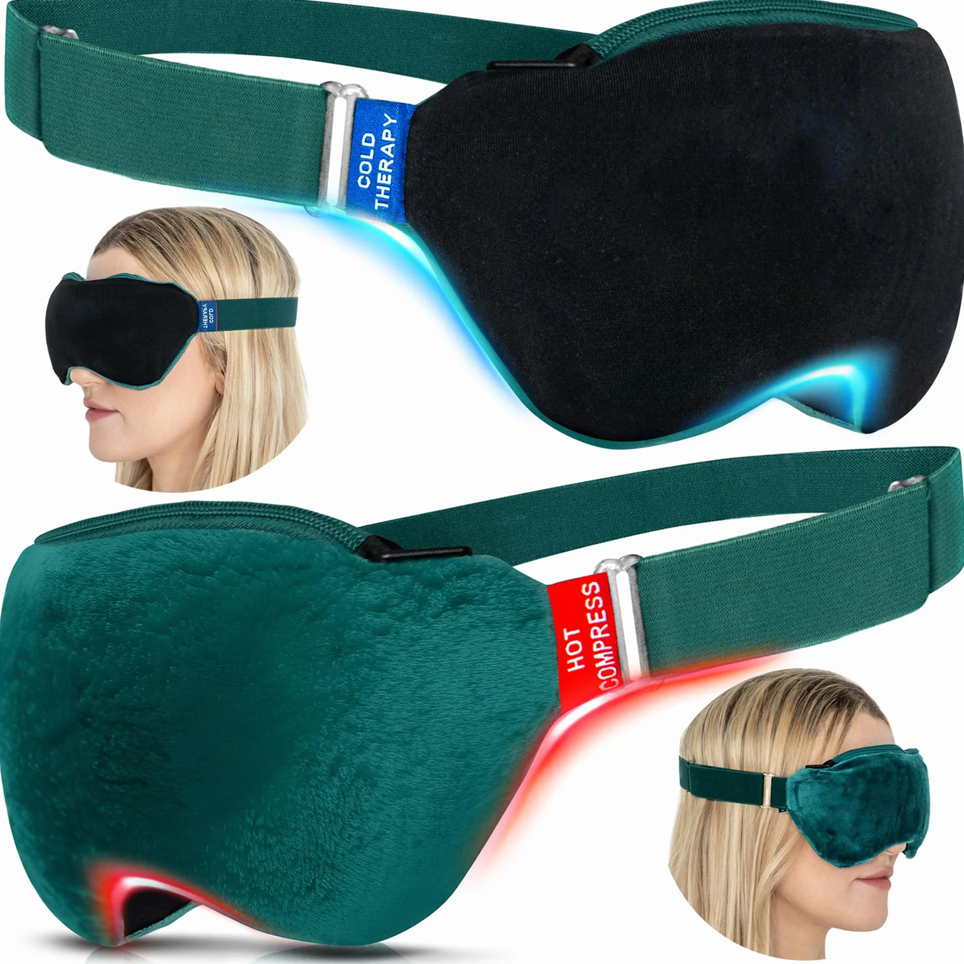 Medi Grade Maschera Contorno Riscaldante Per Occhi Secchi – Maschera Gel Occhi 2-in-1 Adatta al Microonde e Maschera Refrigerante Occhi per Emicrania - Blefarite Gonfiore Oculare Orzaiolo