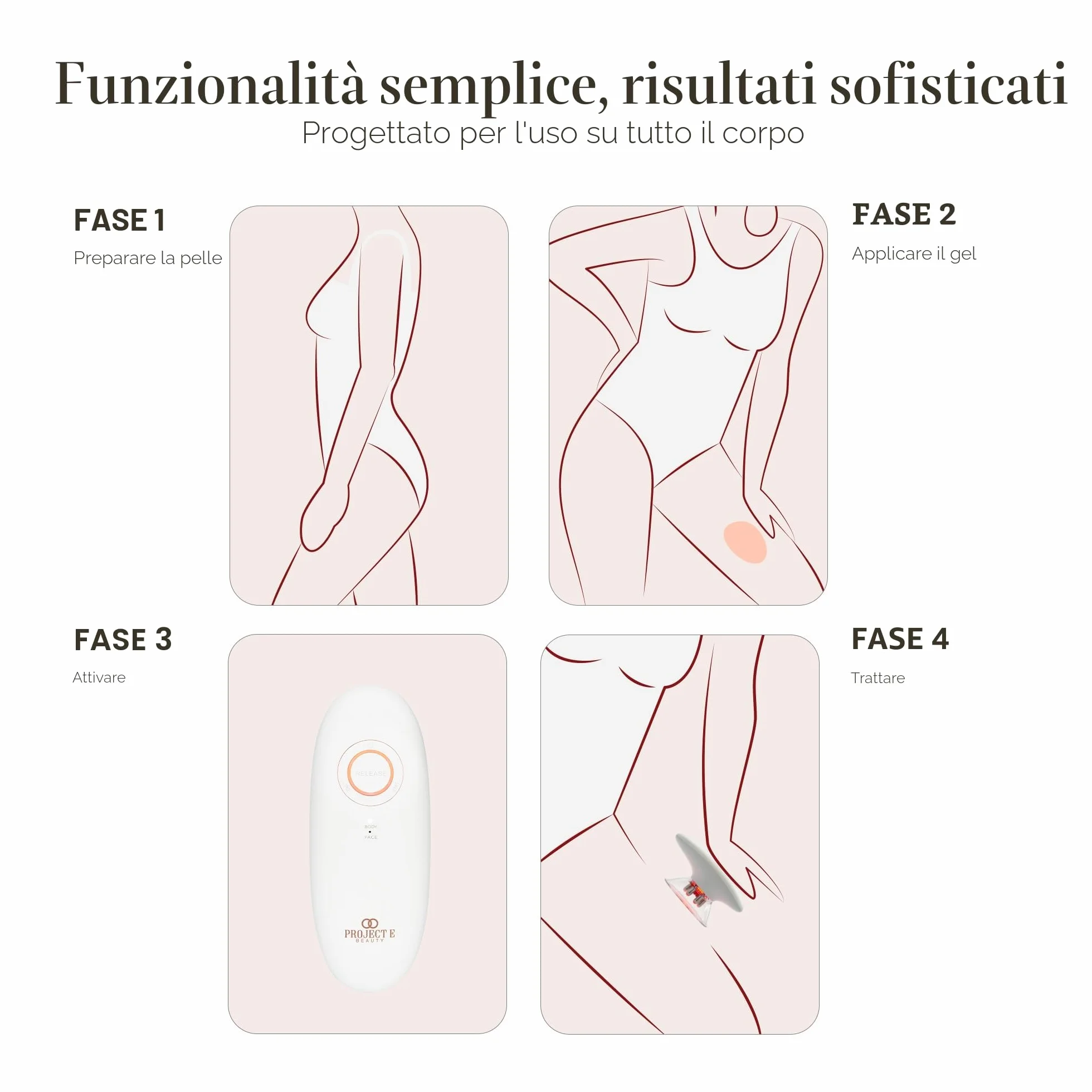 Contorno Corpo a Vuoto SERA di Project E Beauty | EMS | Terapia a Luce LED | Riduzione del Grasso Corporeo | Tonificazione e Rassodamento | Modellamento e Scolpitura | Miglioramento della Circolazione