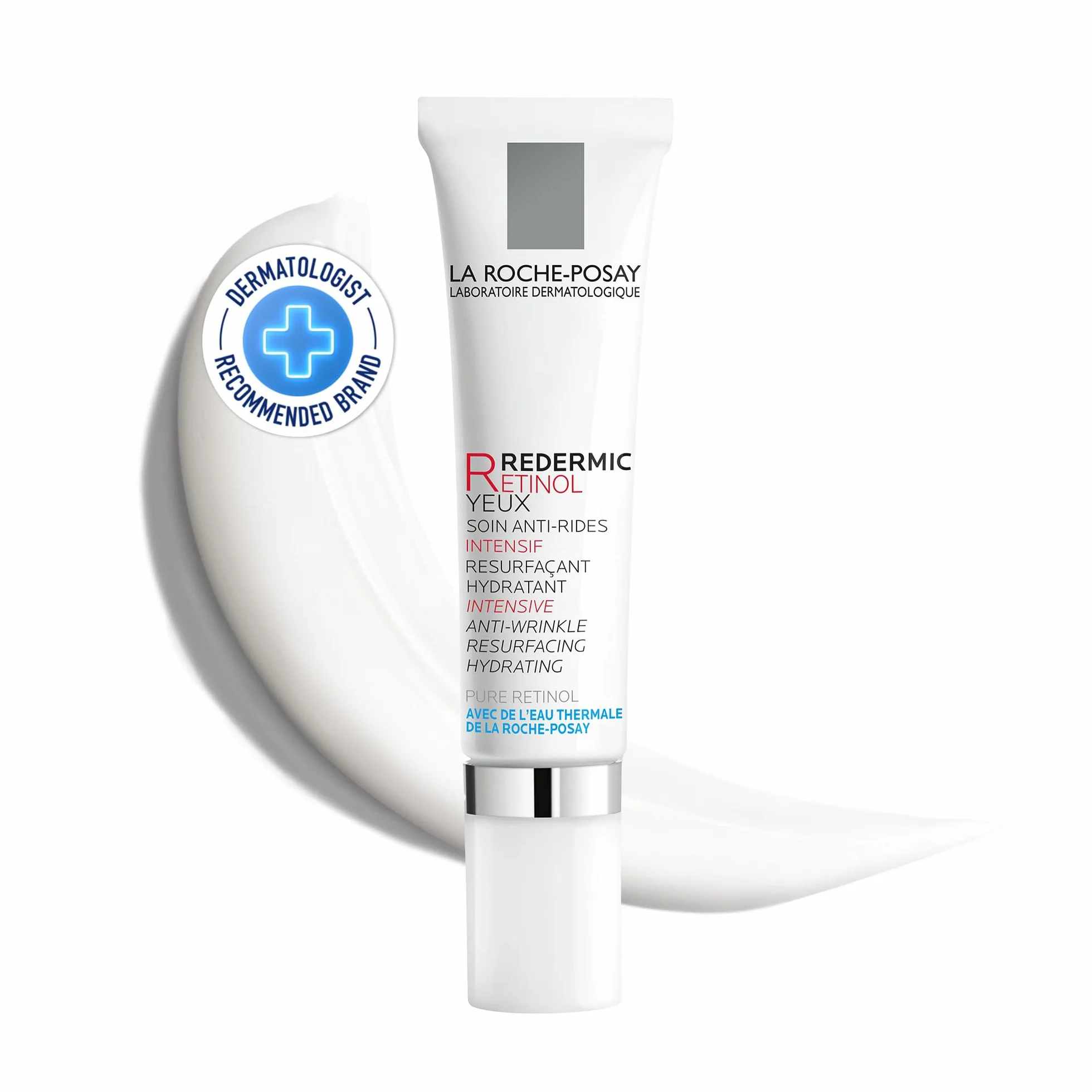 La Roche Posay Redermic R, Crema Contorno Occhi Anti-Età, Per Tutti i Tipi di Pelle, Zero Occhiaie e Zero Rughe, Pelle Levigata, Arricchita con Retinolo e Caffeina, 15 ml