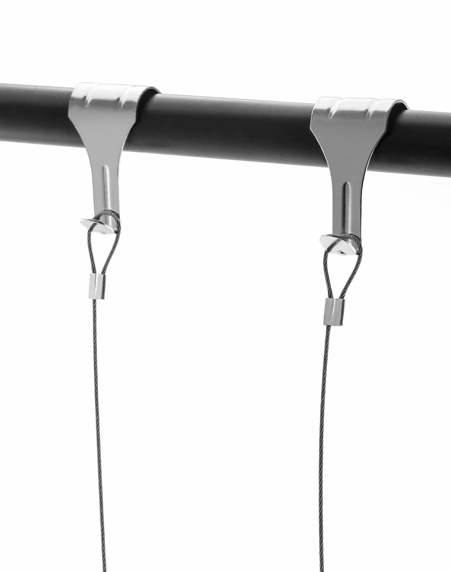 QWORK Cavo per Appendere Quadri Filo di Sospensione 2m x Ø1.5mm Acciaio Inox Gancio Regolabile 40kg 20 Pezzi