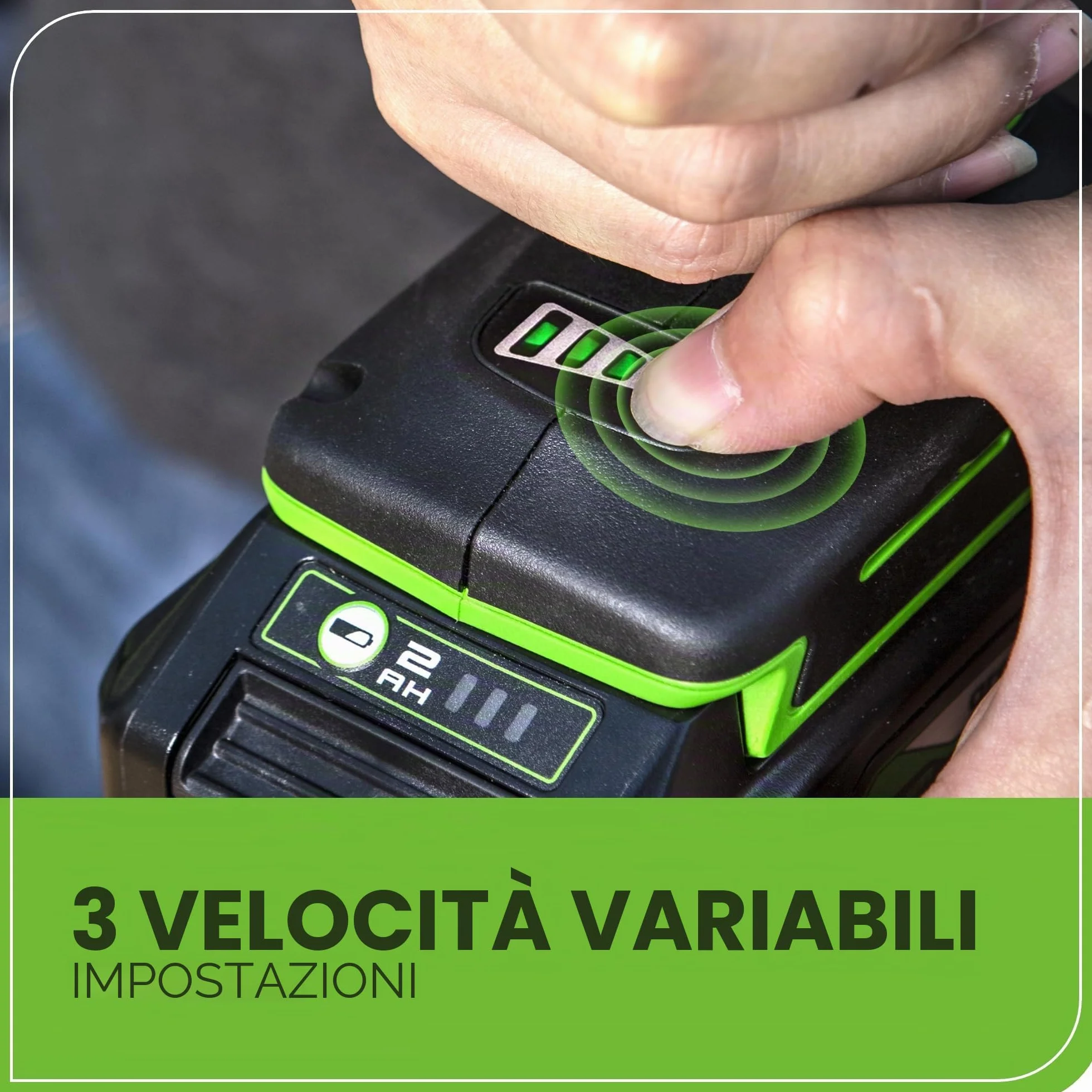 Greenworks Martello perforatore a batteria 24 V 1,2 J 300 Nm 2 Ah