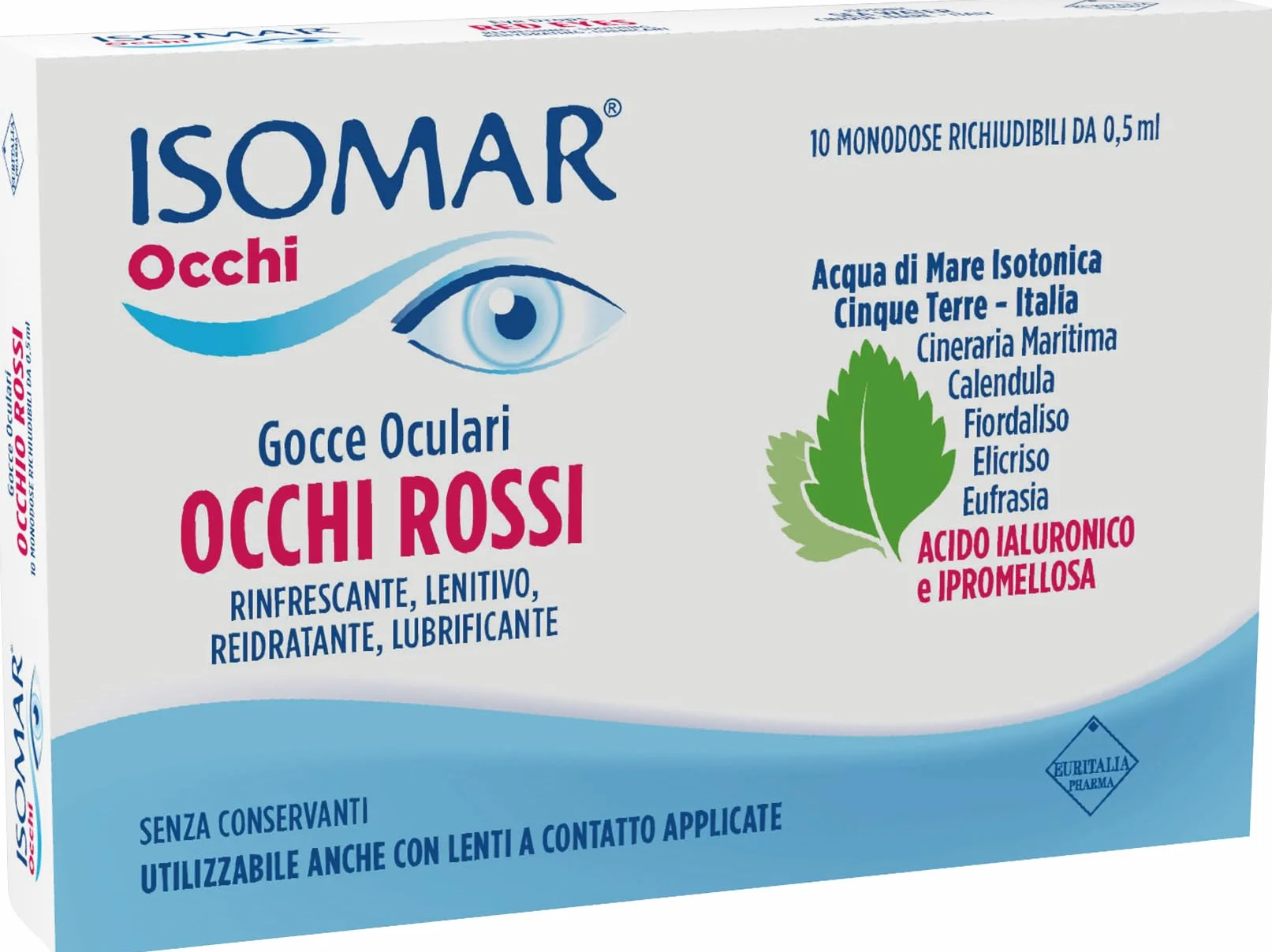 ISOMAR Isomar Gocce Ocularimonodose Occhi Rossi L, 10x0.5m, 5ml