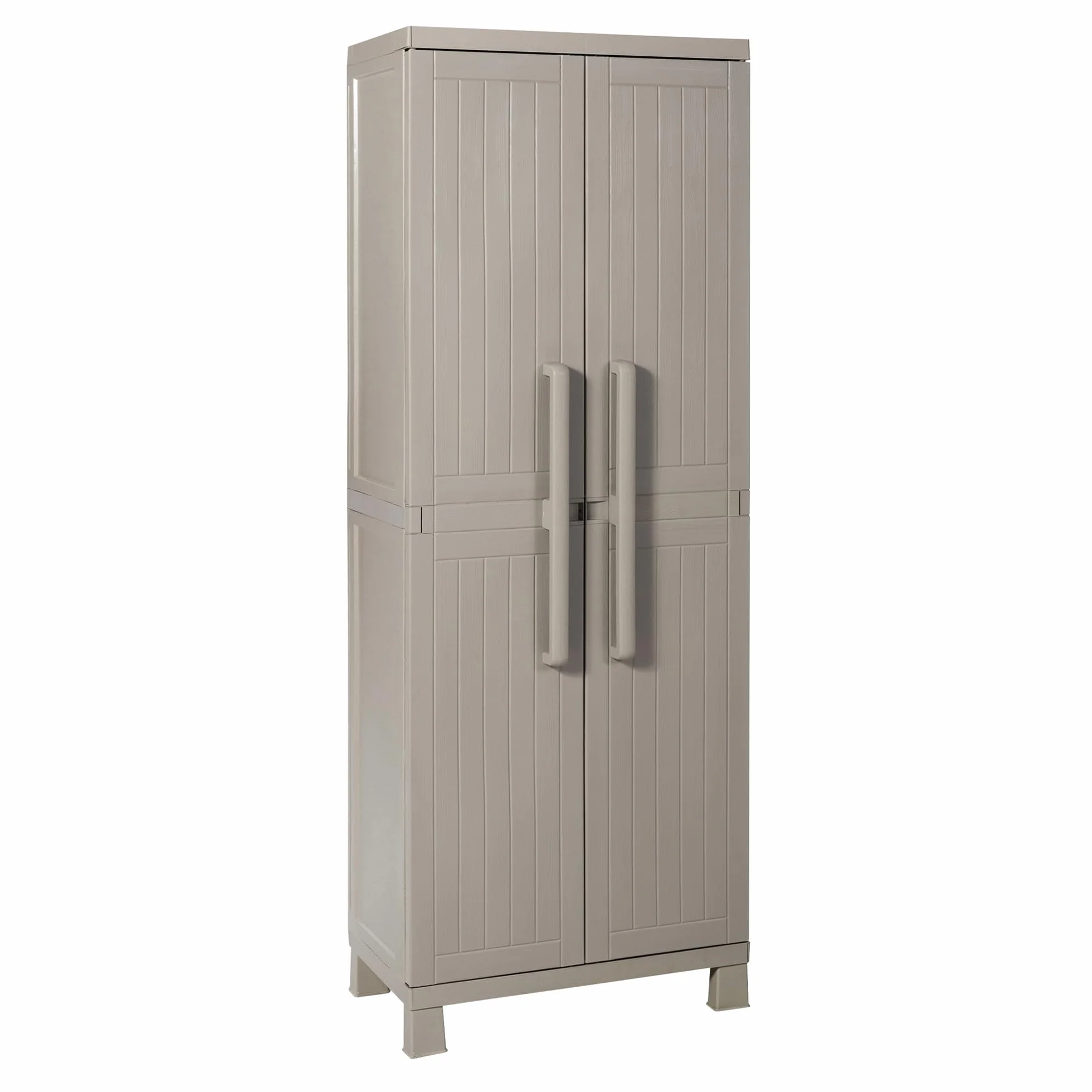 TOOMAX Armadio Portascope Wood Midi 65x37x173h cm plastica grigio tortora 4 ripiani regolabili piedini